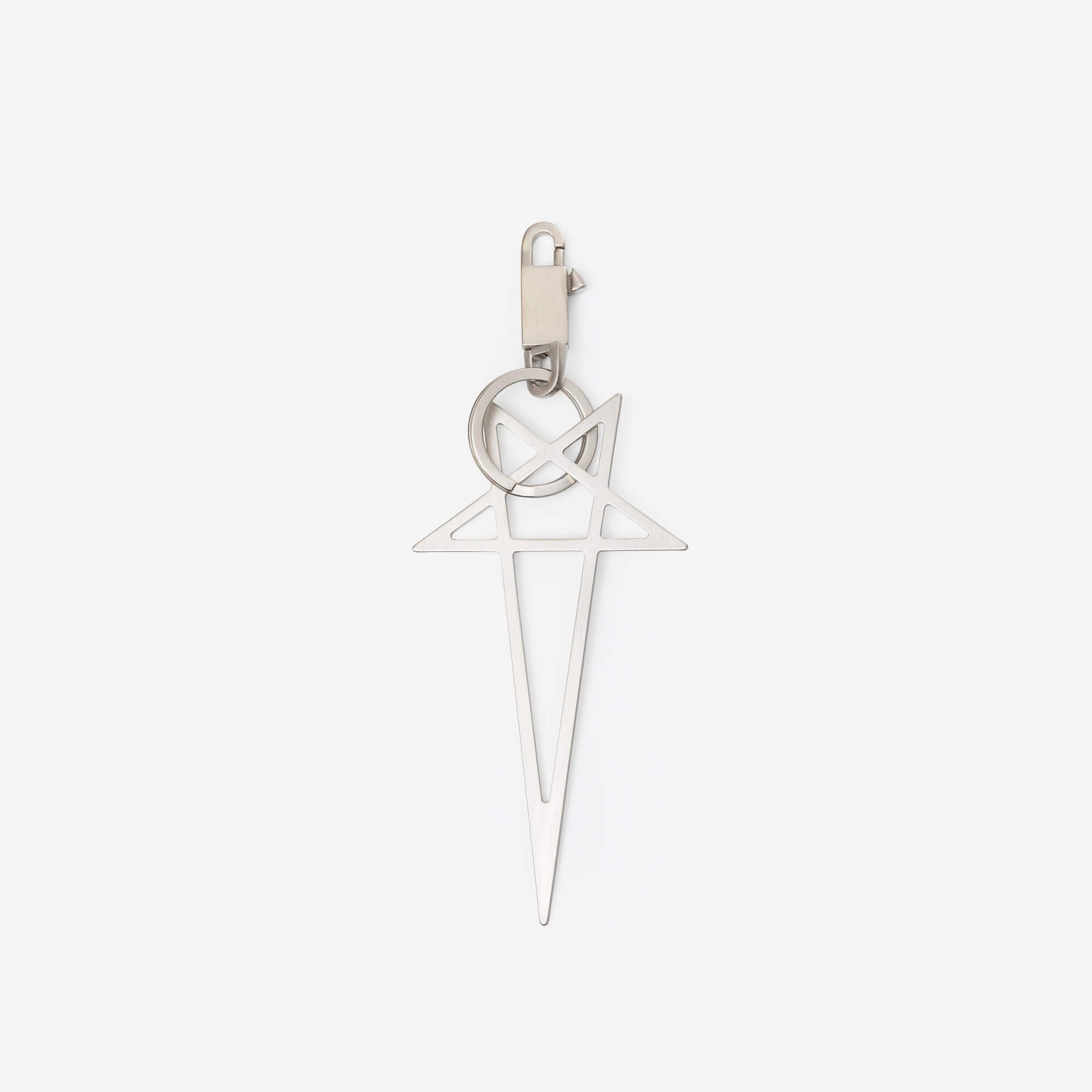 Rick Owens Big Pentagram Keychain Palladio-1