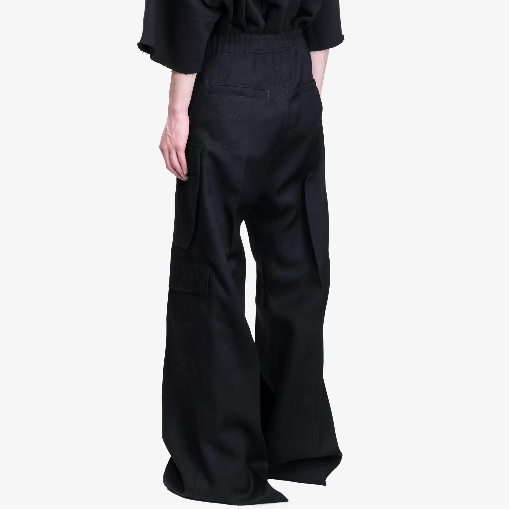 Rick Owens Cargobelas Wool Pants Black - 4