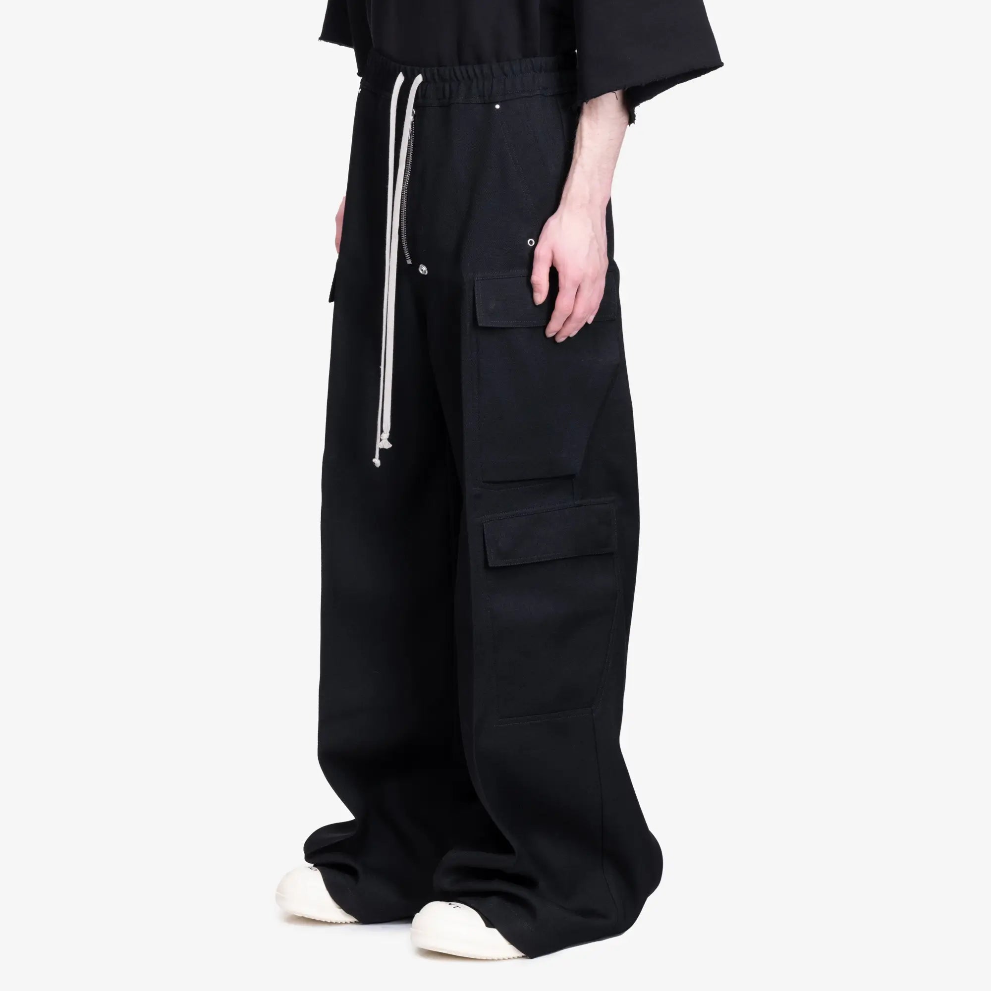 Rick Owens Cargobelas Wool Pants Black - 3