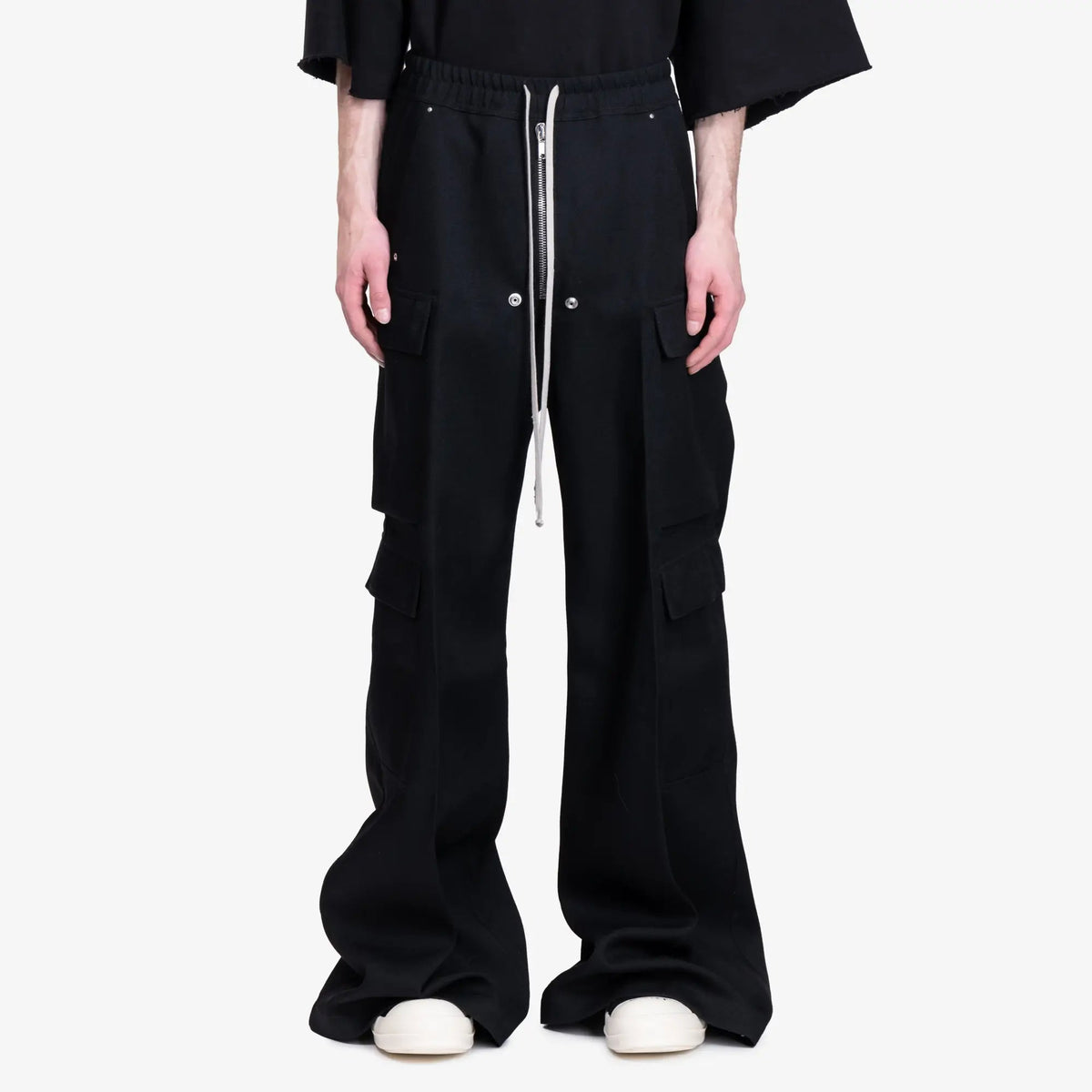 Rick Owens FW25 Concordians Cargobelas Wool Pants in Black