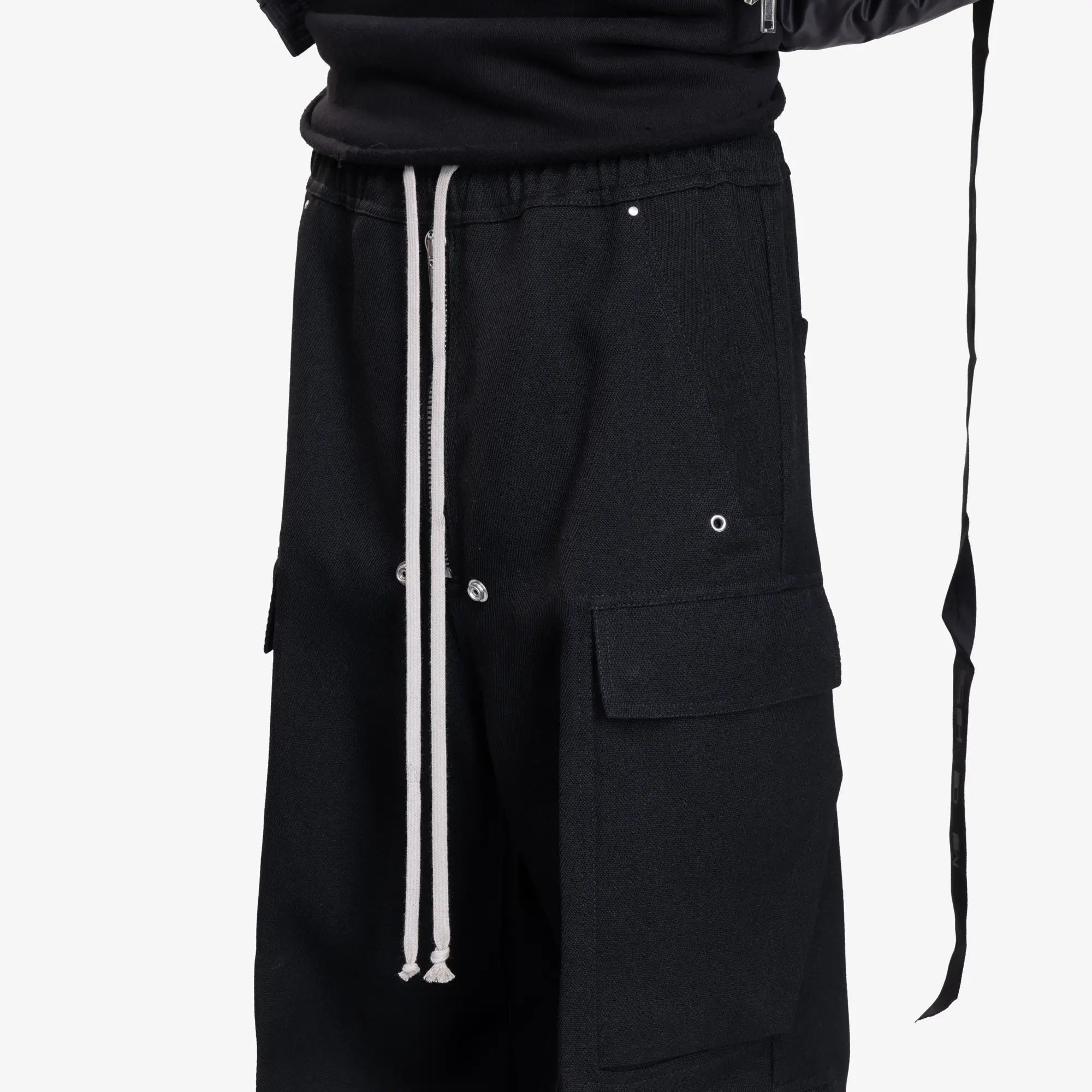 Rick Owens Cargobelas Wool Pants Black - 5