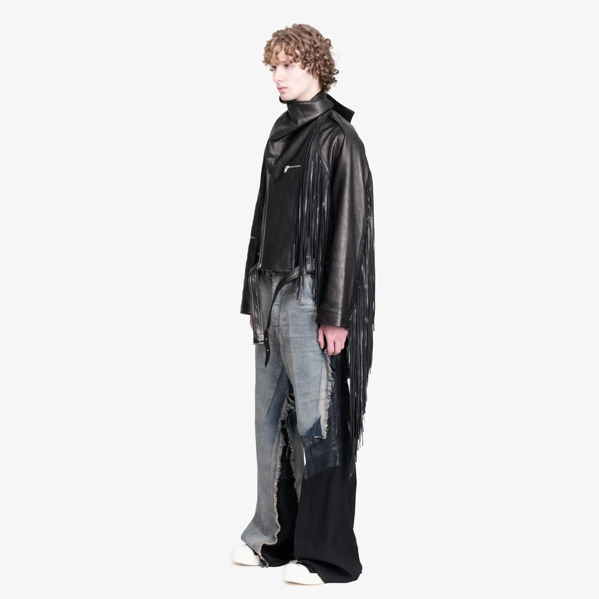 Photo of Rick Owens Cropped Scarf Flight Jacket - 3