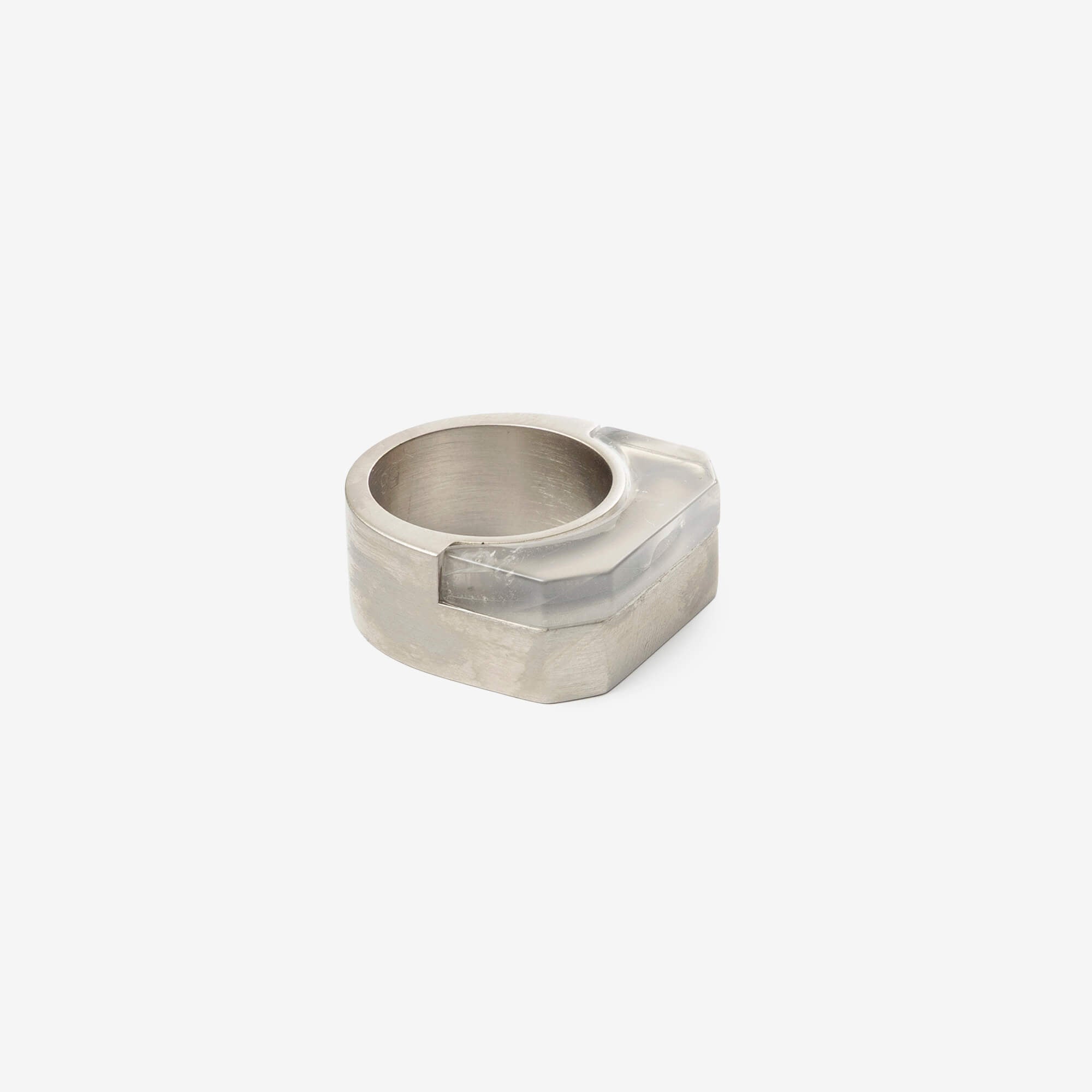Rick Owens Double Crystal Hollywood Ring Palladio-3