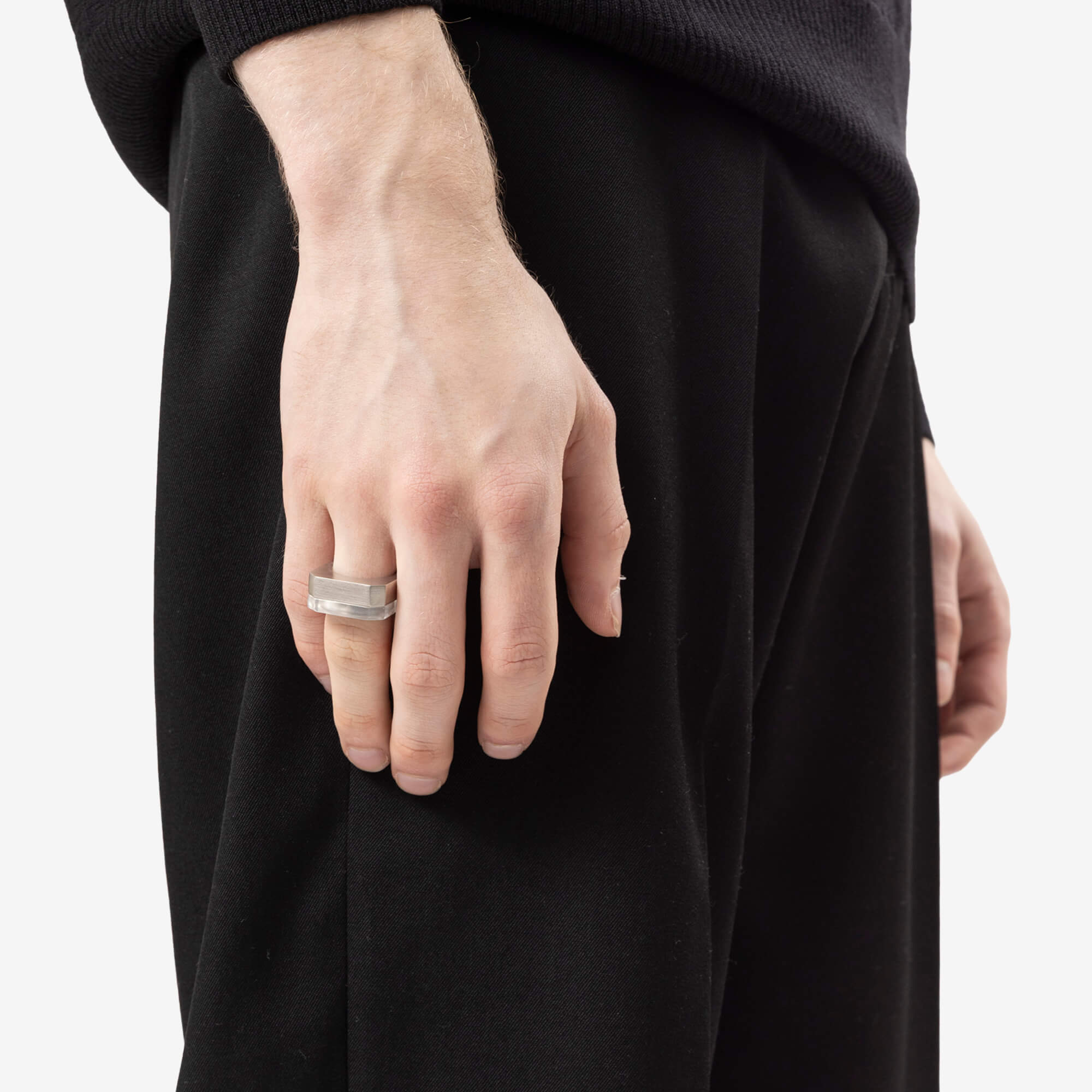 Rick Owens Double Crystal Hollywood Ring Palladio-2