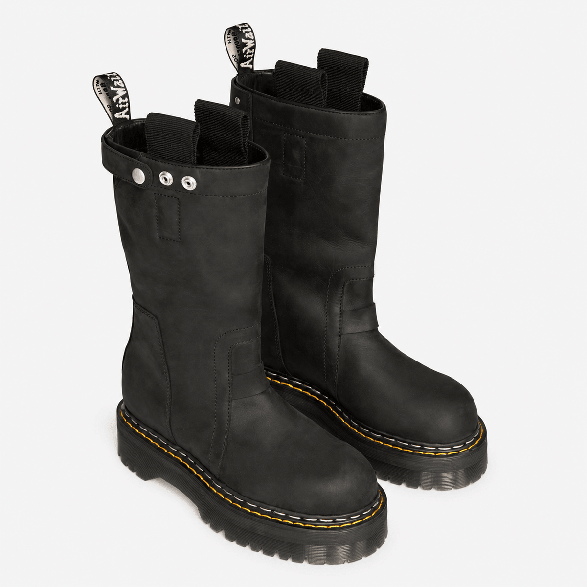 Rick Owens Dr. Martens Quad Sole Pull-On Boots Black-1