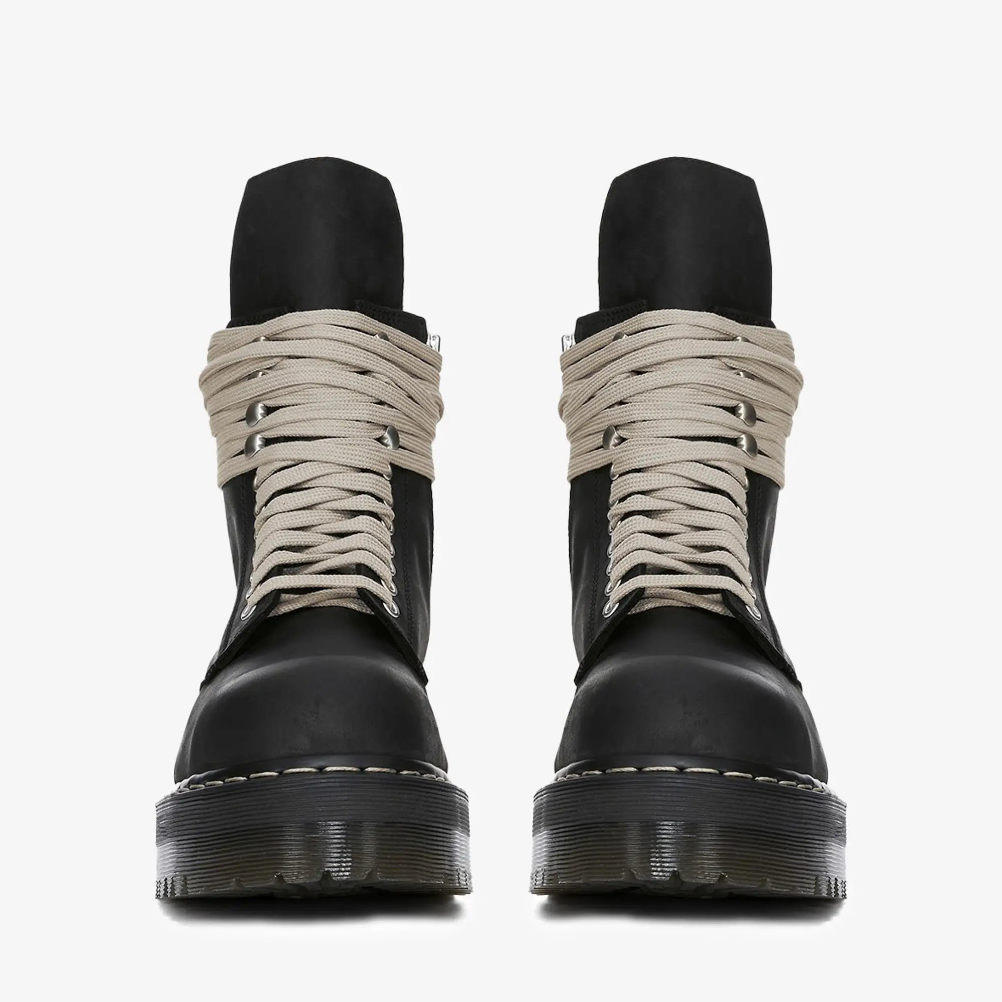 Rick Owens Dr. Martens Quad Sole Steel Toe Boots Black - 3
