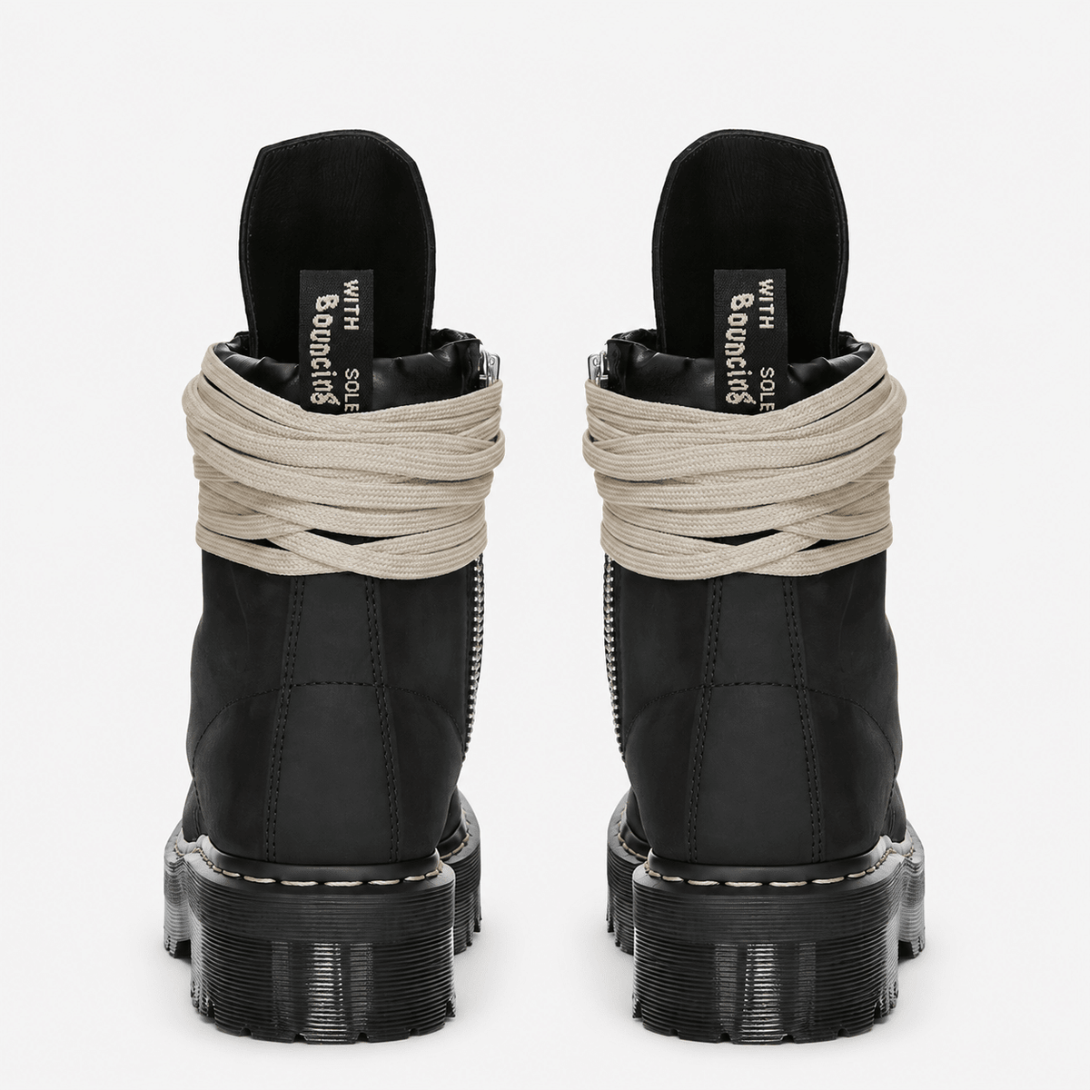 Rick Owens Dr. Martens Quad Sole Steel Toe Boots Black-6