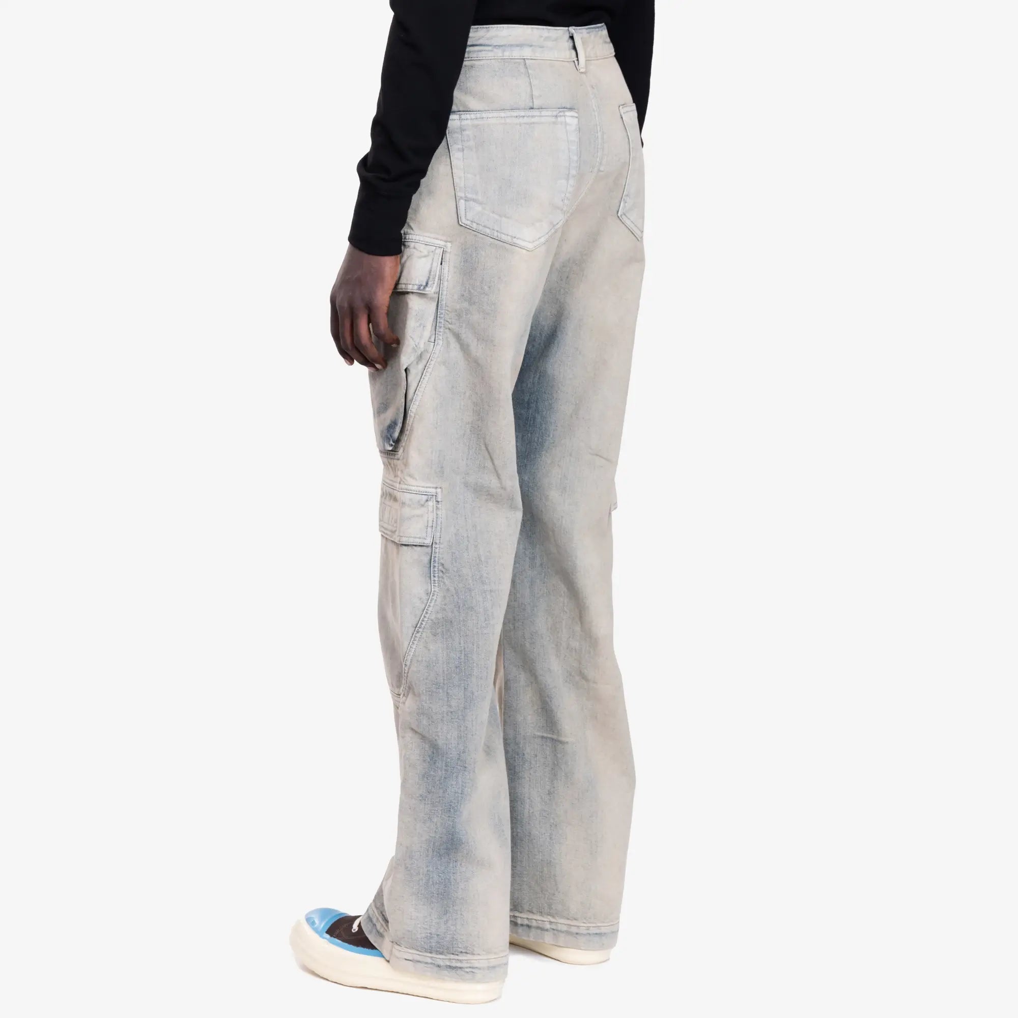 Rick Owens DRKSHDW Double Cargo Jeans Mineral Pearl - 4