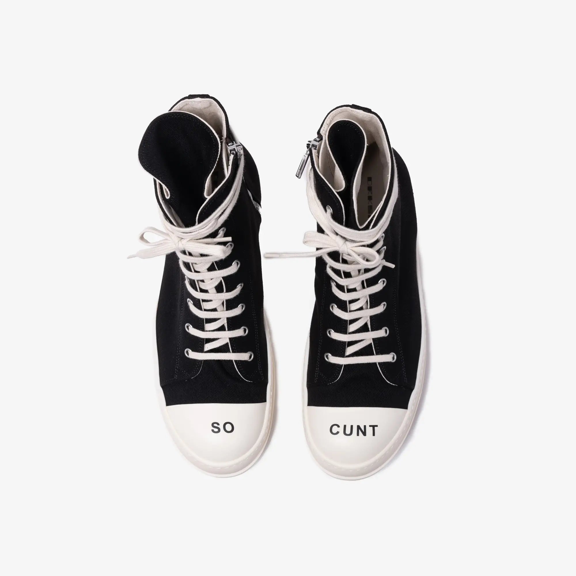 Rick Owens DRKSHDW High - Top Sneaks Black/Black/Milk/Milk - 3
