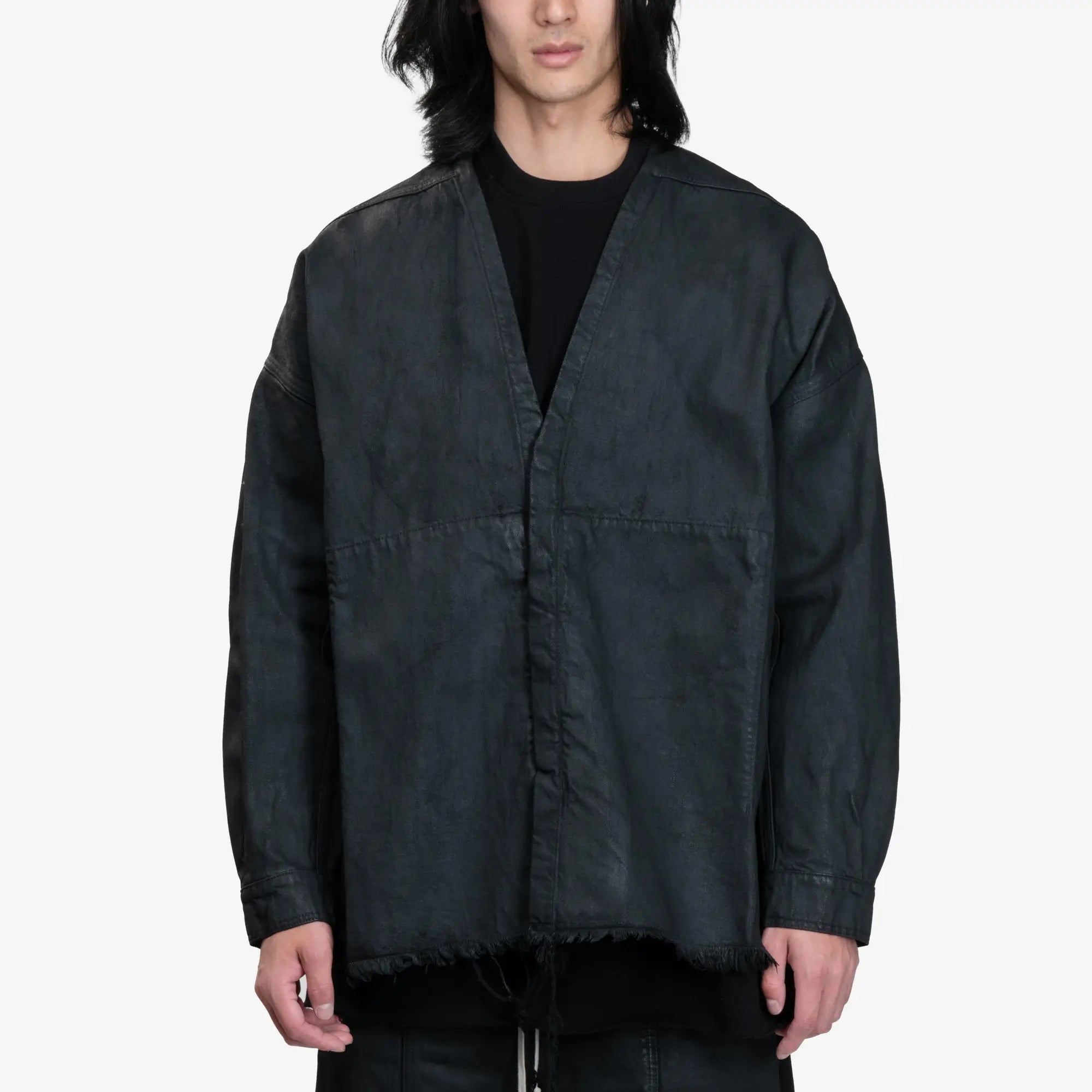 Rick Owens DRKSHDW Lido Larry Black Wax Shirt Black Wax - 1
