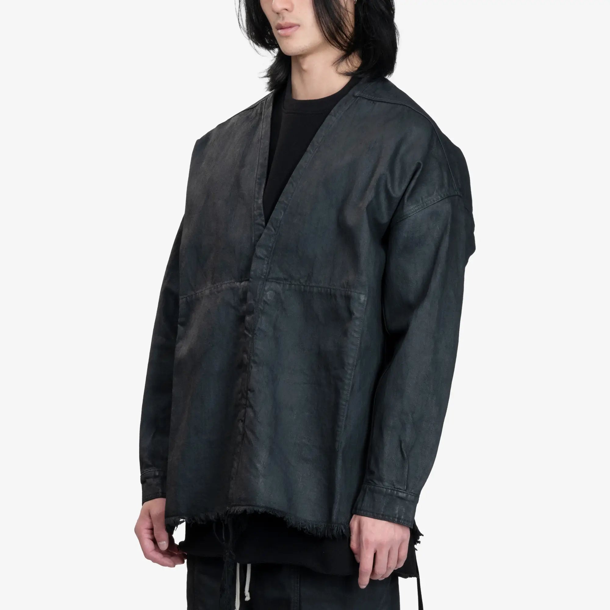 Rick Owens DRKSHDW Lido Larry Black Wax Shirt Black Wax - 3