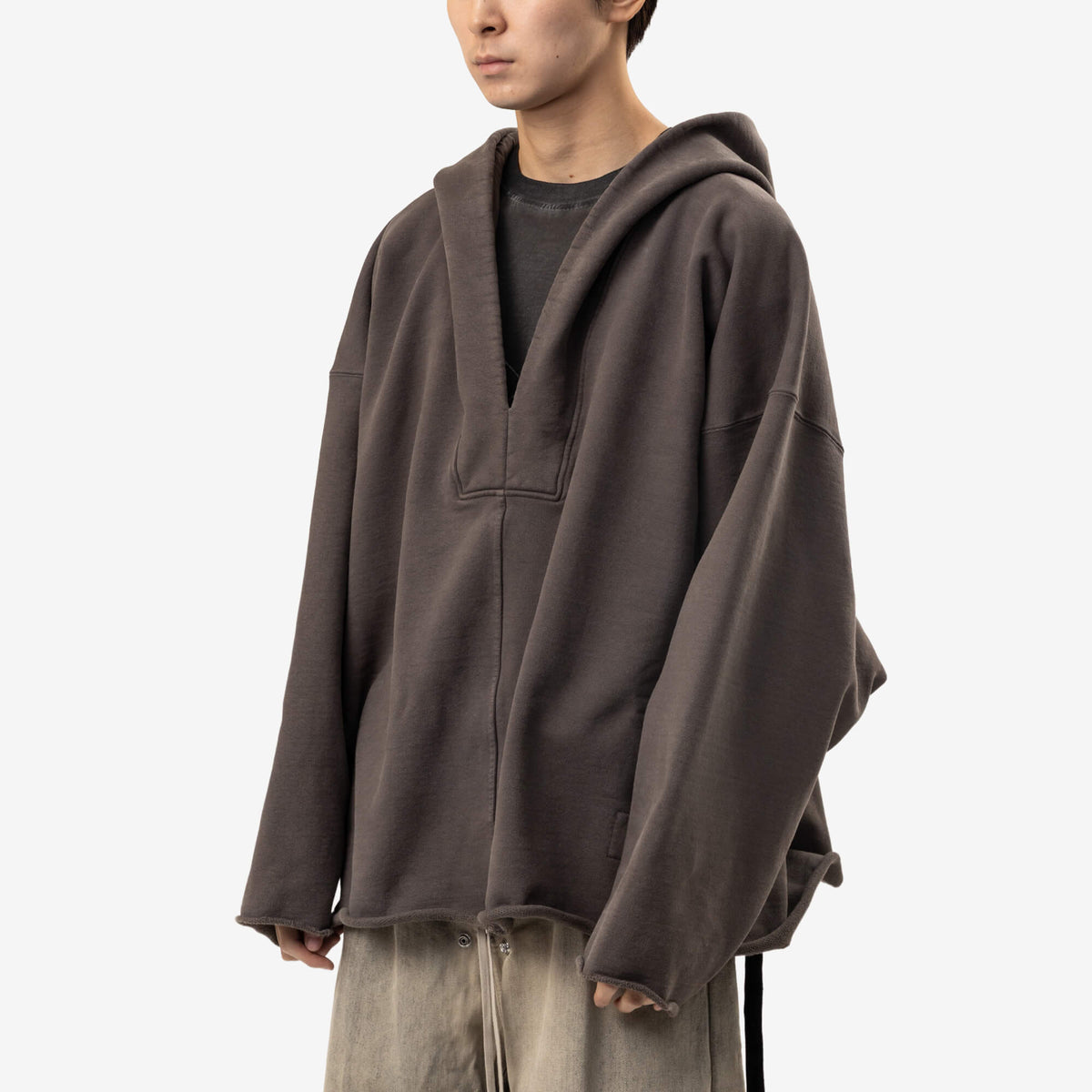 Rick Owens DRKSHDW Long Sleeve Hip Kaftan Gravel-3