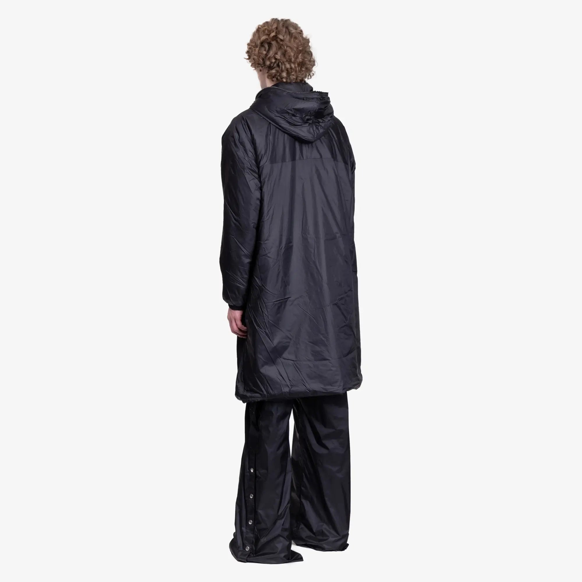 Rick Owens DRKSHDW Sealed Windbreaker Coat Black - 4