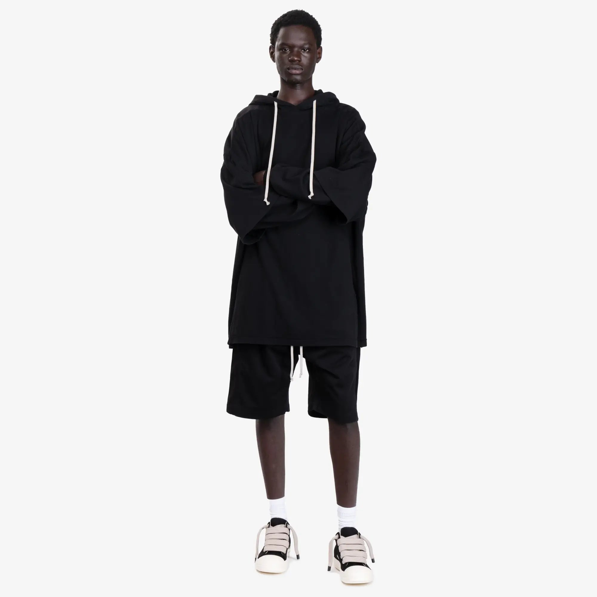 Rick Owens DRKSHDW Tommy Hustler Hoodie Black - 2