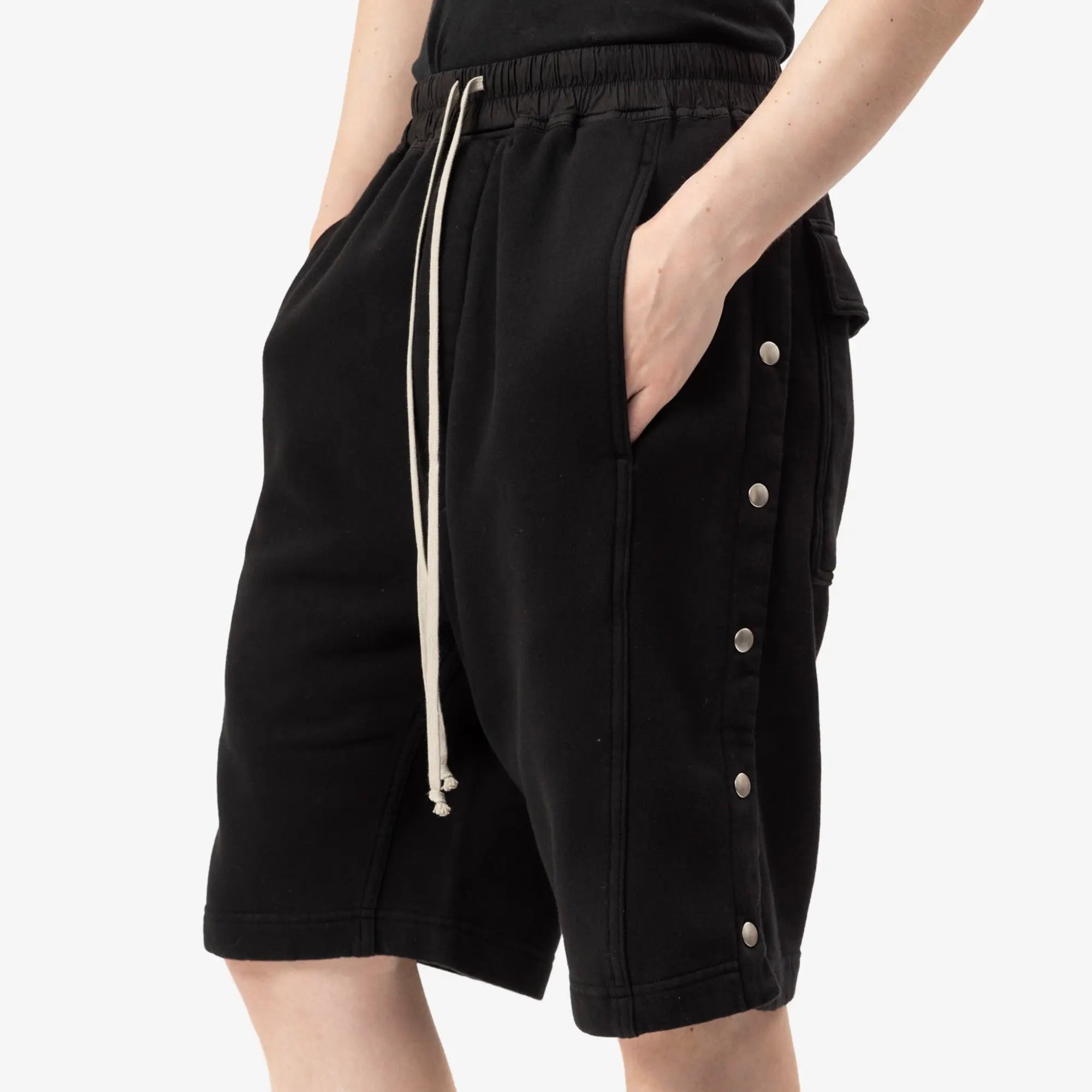 Rick Owens DRKSHDW Wide Pusher Shorts Black - 5
