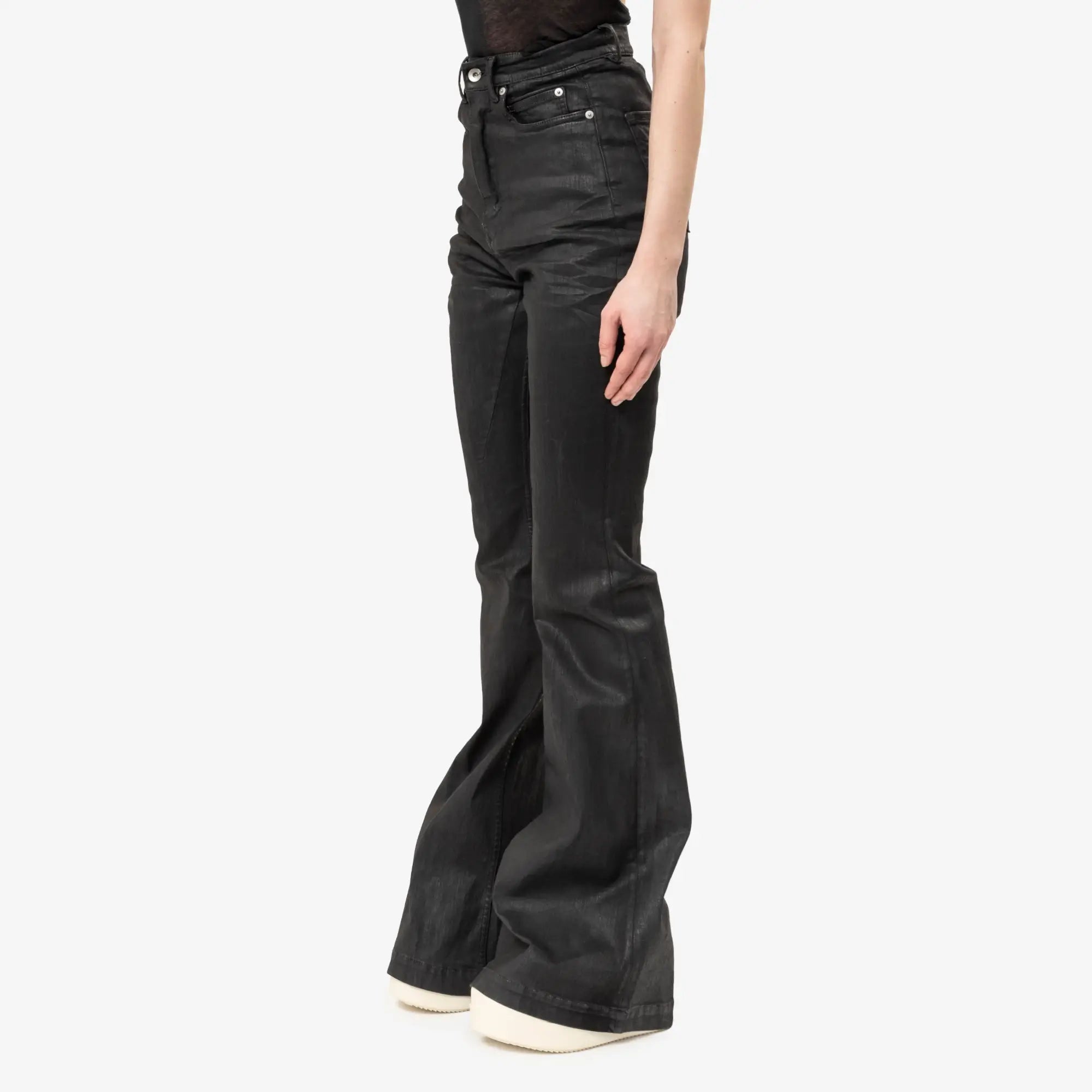 Rick Owens DRKSHDW Womens Bolan Bootcut Jeans Black - 3