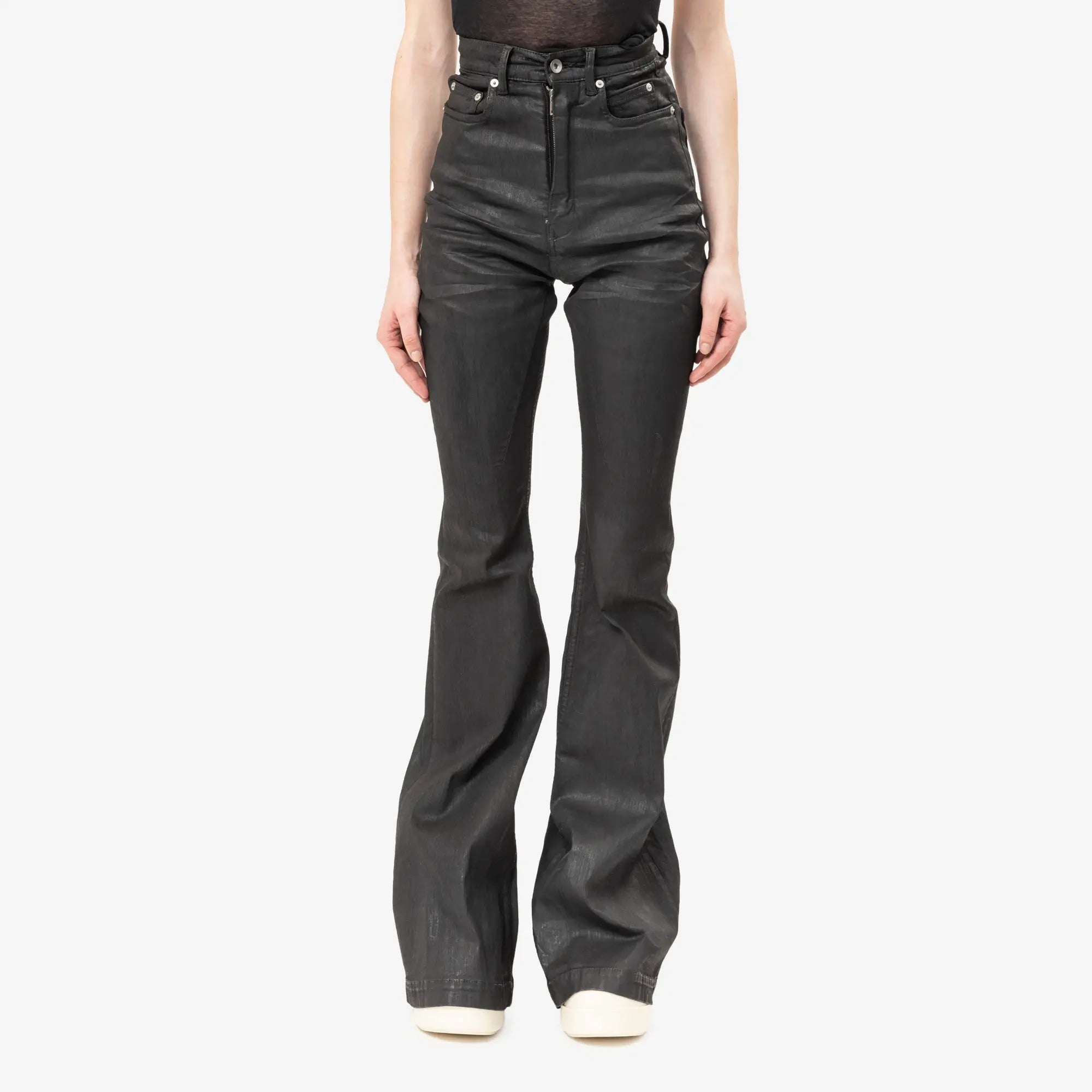 Rick Owens DRKSHDW Womens Bolan Bootcut Jeans Black - 1