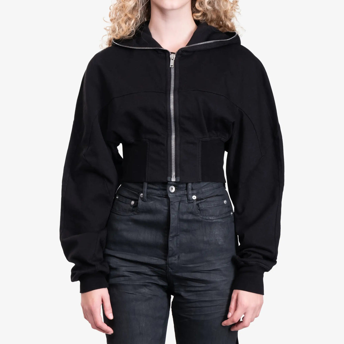 Rick Owens DRKSHDW コラージュ ギンプ ジップフーディ ブラック｜Feuille