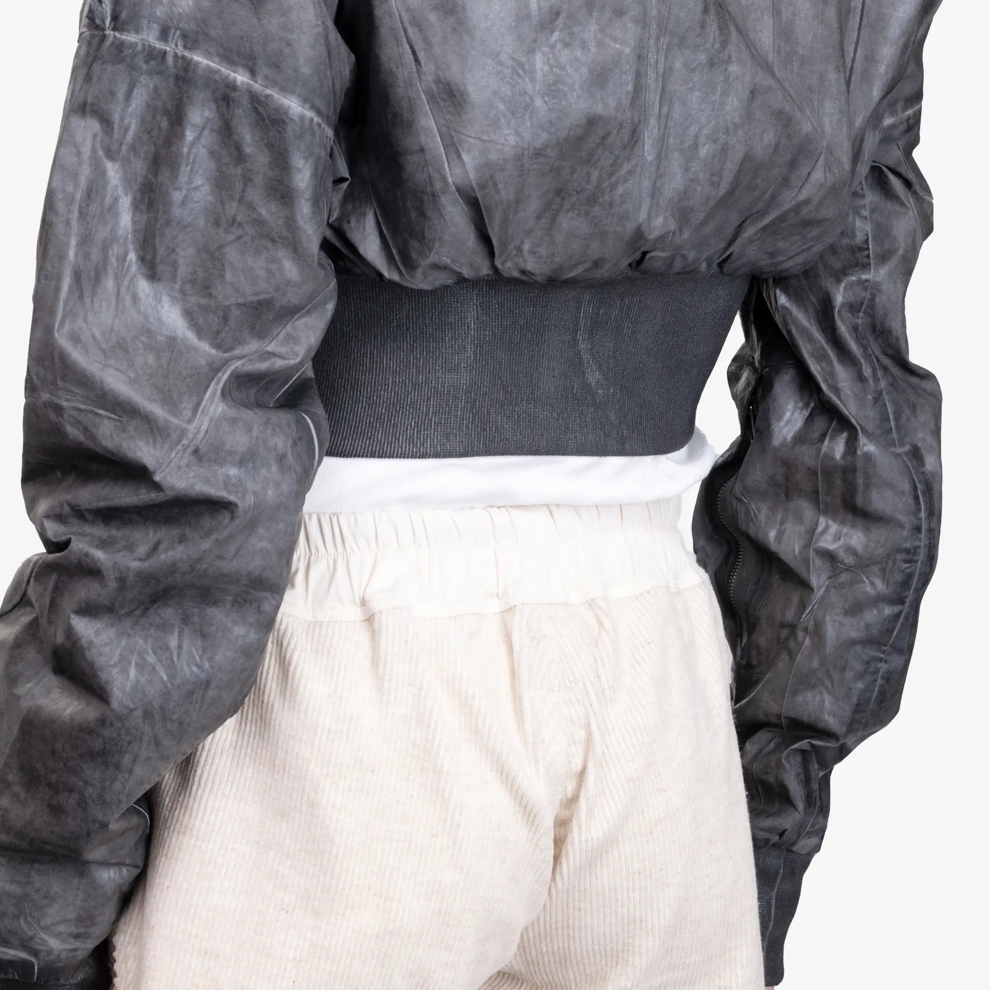 Rick Owens DRKSHDW Womens Cropped Flight Jacket Dark Dust - 6