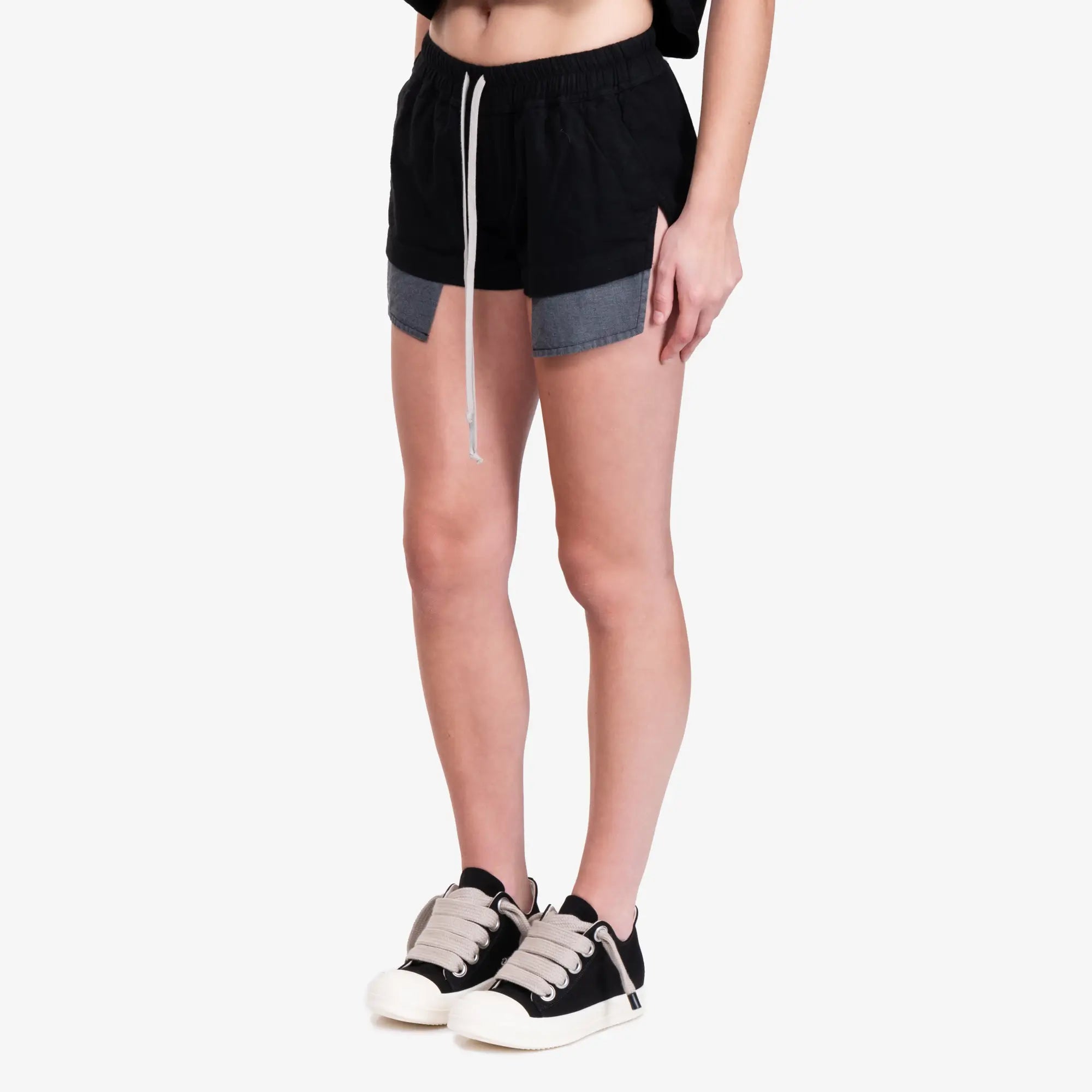 Rick Owens DRKSHDW Womens Fog Boxers Shorts Black - 3