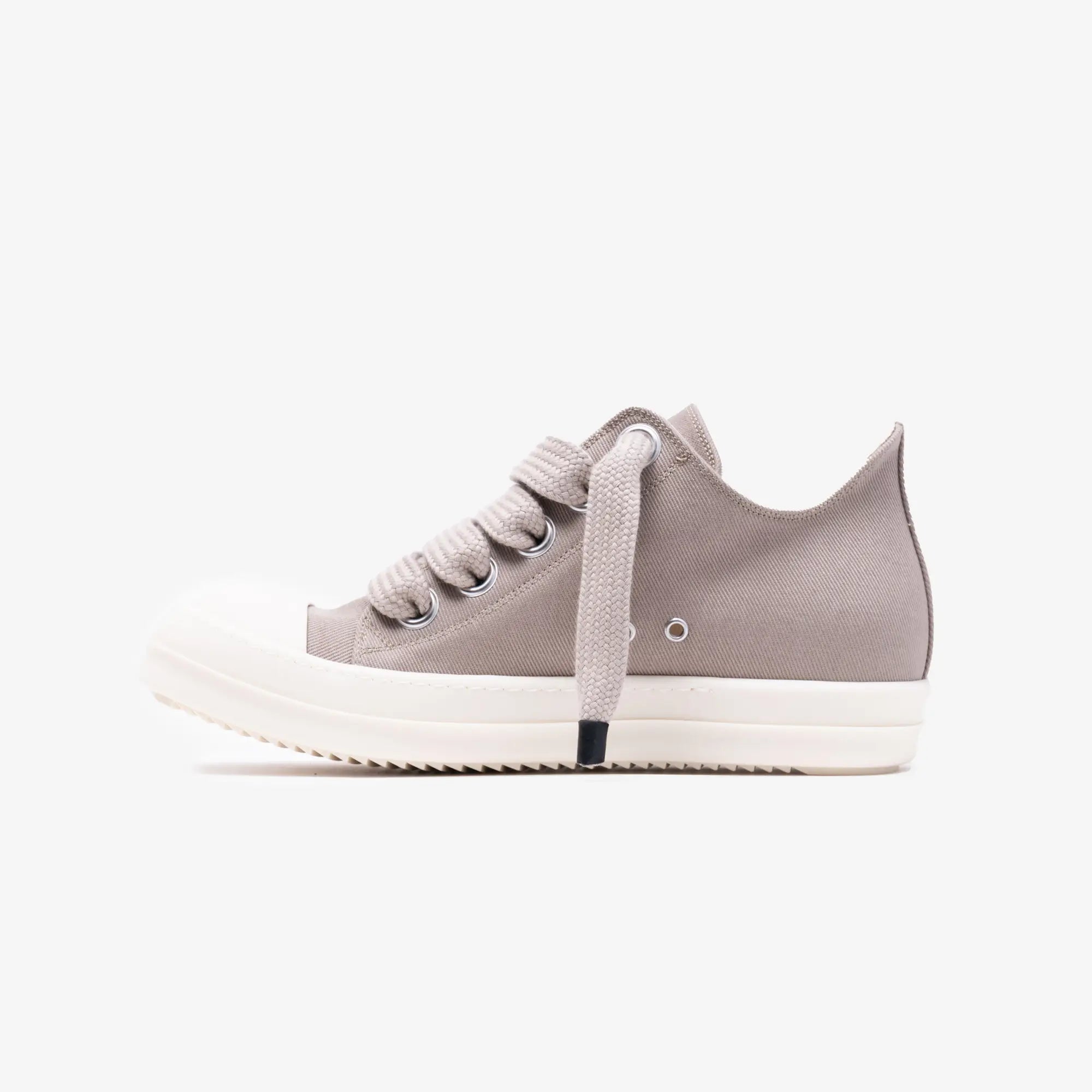 Rick Owens DRKSHDW Womens Jumbolace Low - Top Sneaks Dirty Pearl/Milk/Milk - 4