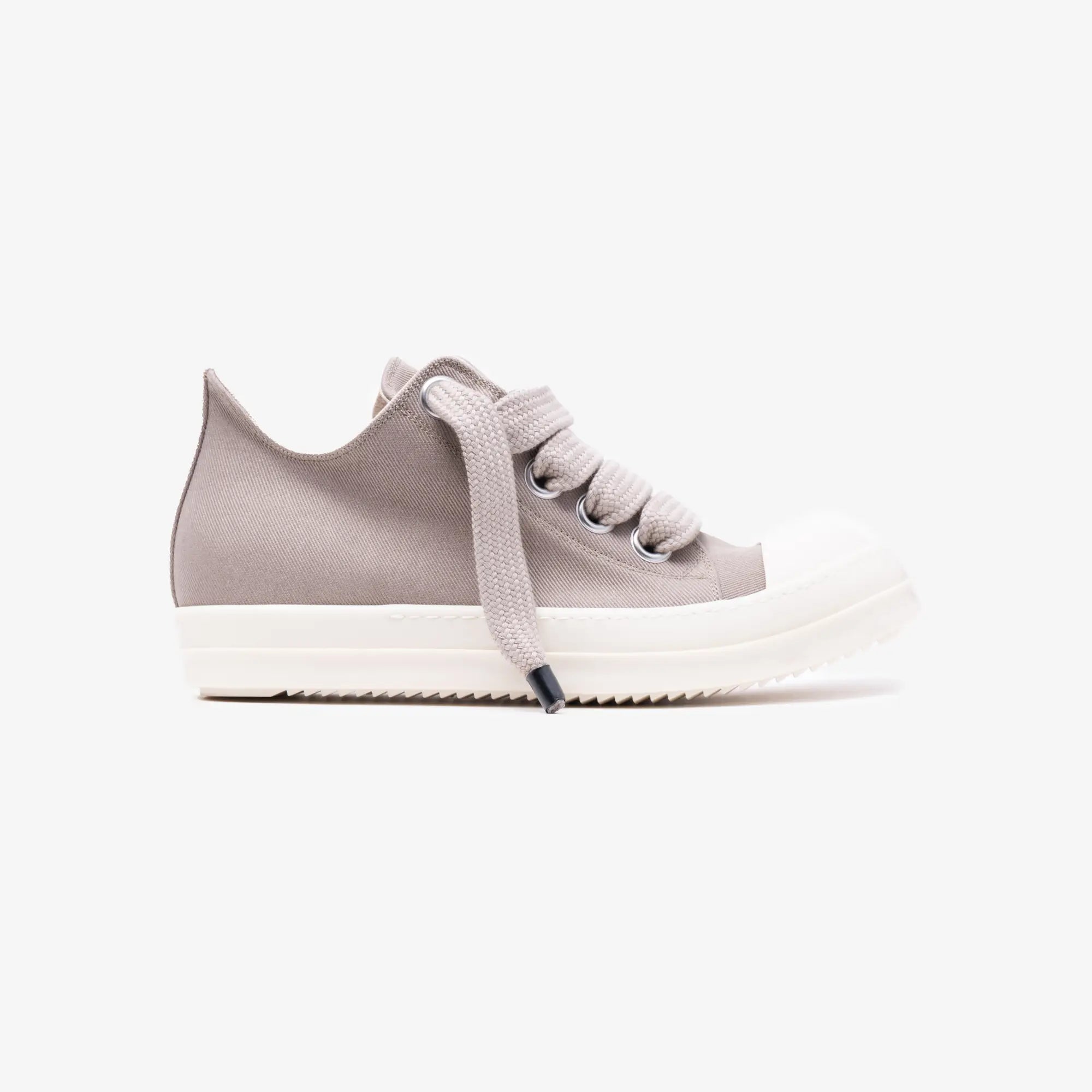 Rick Owens DRKSHDW Womens Jumbolace Low - Top Sneaks Dirty Pearl/Milk/Milk - 3