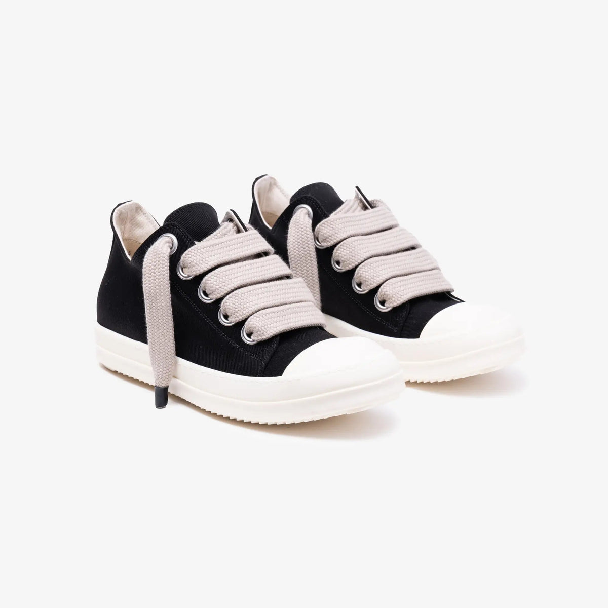 Rick Owens DRKSHDW ジャンボレース ロートップスニーカー ブラック