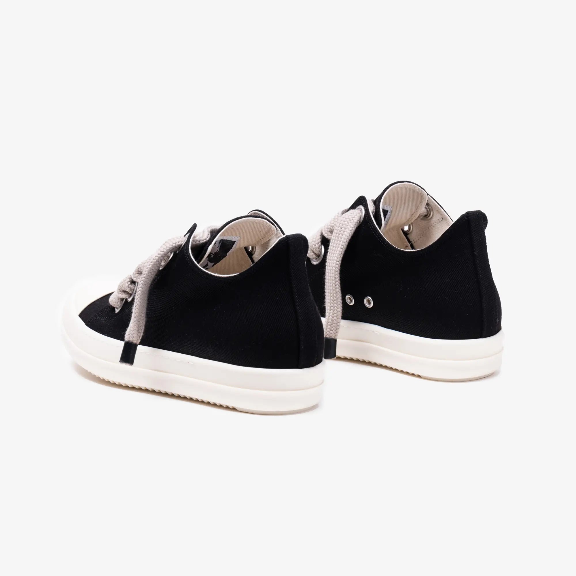 Rick Owens DRKSHDW Womens Jumbolace Low - Top Sneaks Black/Milk/Milk - 5