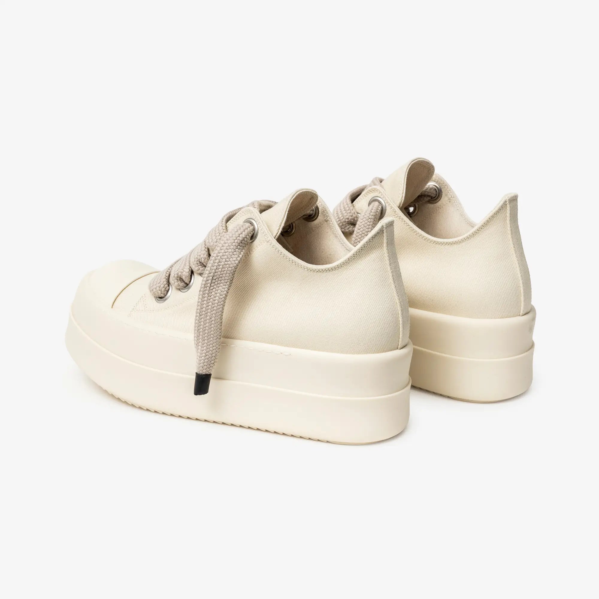 Rick Owens DRKSHDW Womens Mega Bumper Jumbolace Low - Top Sneaks Milk/Milk/Milk - 4
