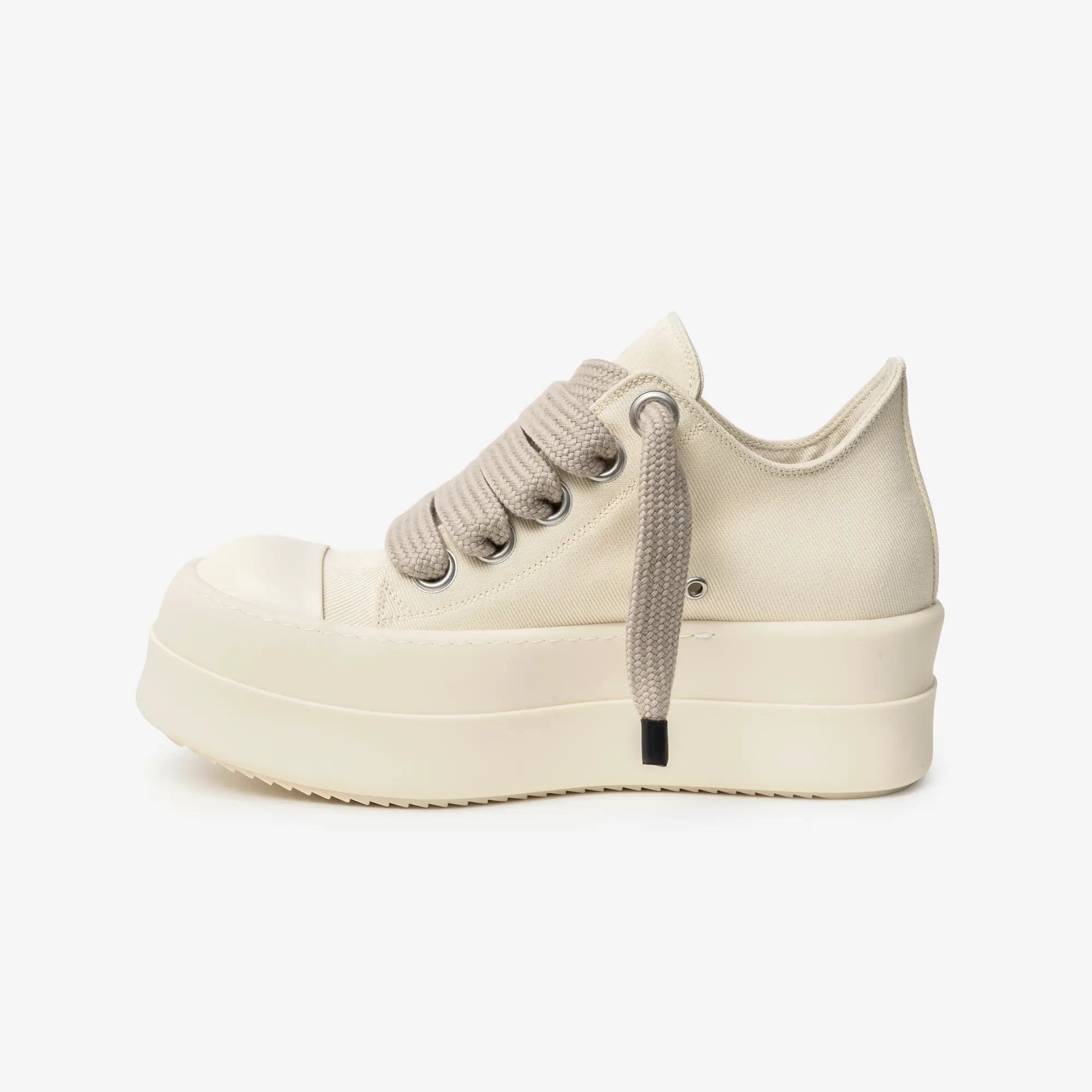 Rick Owens DRKSHDW Womens Mega Bumper Jumbolace Low - Top Sneaks Milk/Milk/Milk - 2