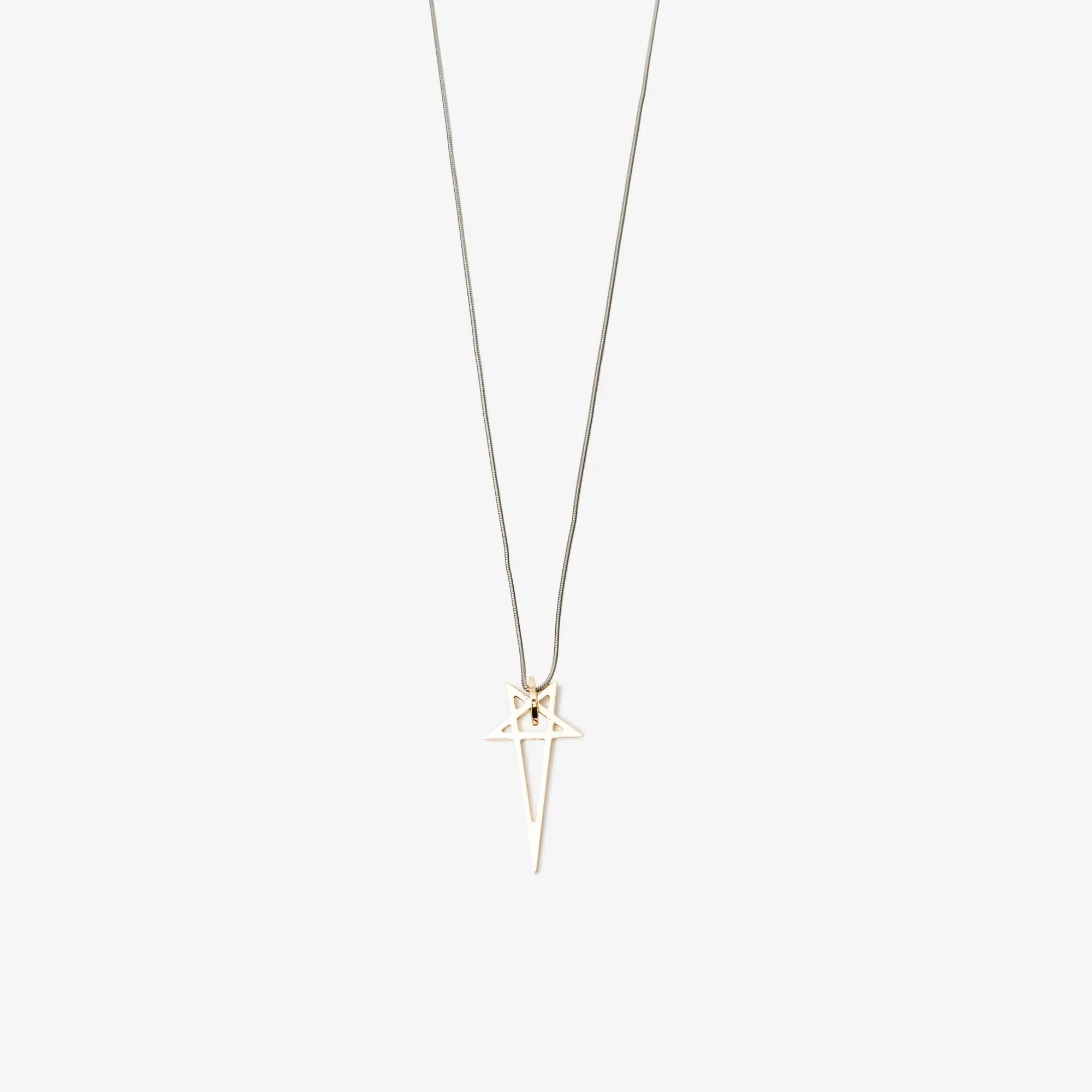 Rick Owens Gold Pentagram Charm Necklace Gold - 3