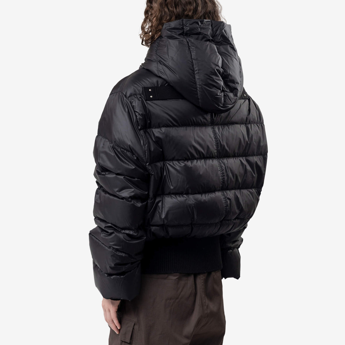 Rick Owens Hooded Down Jacket Steel-4