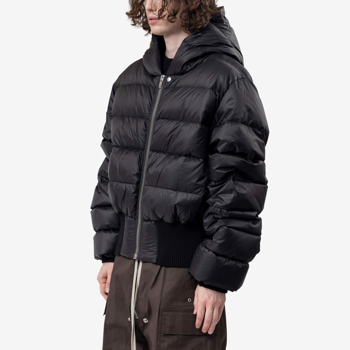 Rick Owens Hooded Down Jacket Steel-3