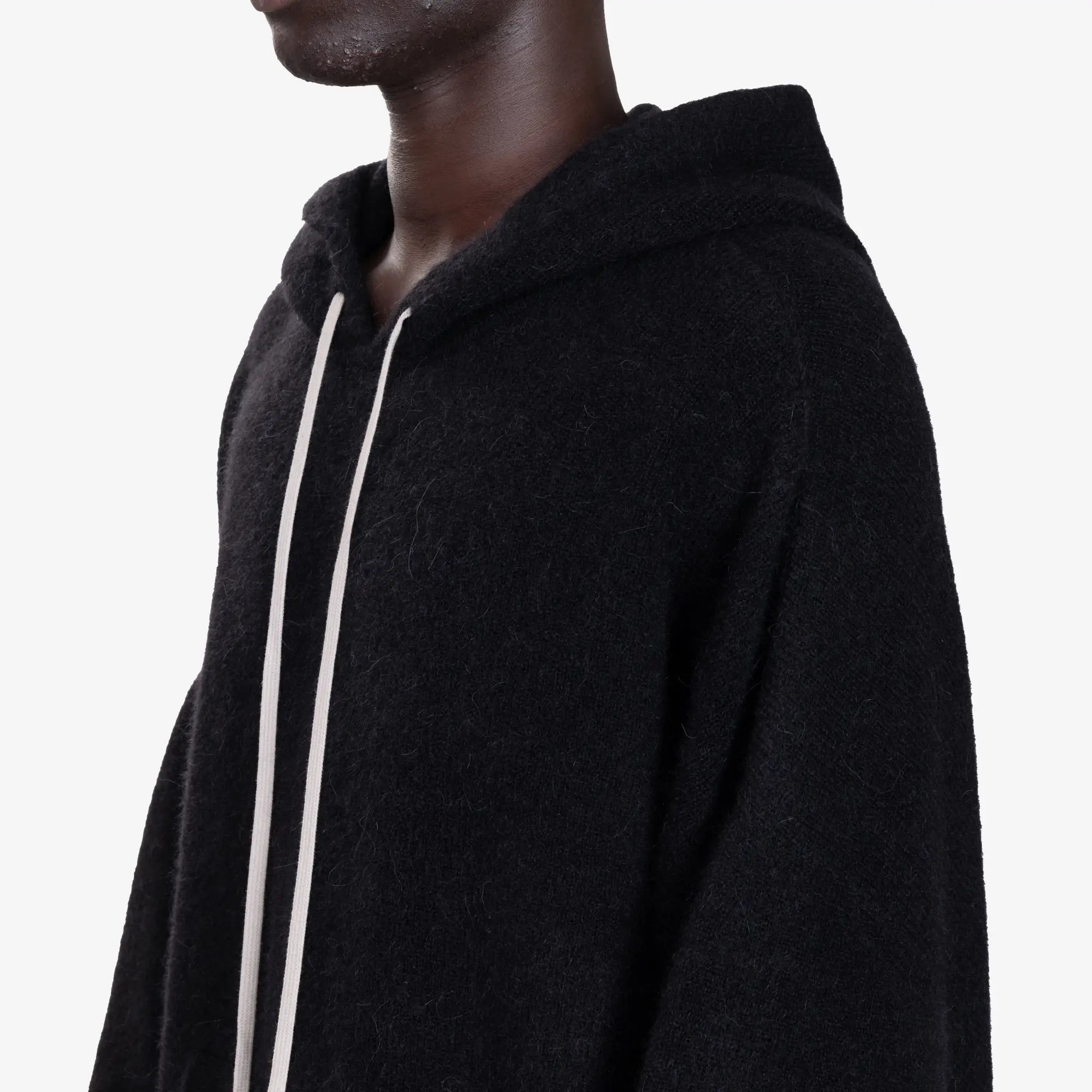 Rick Owens Hun Hoodie Black - 5