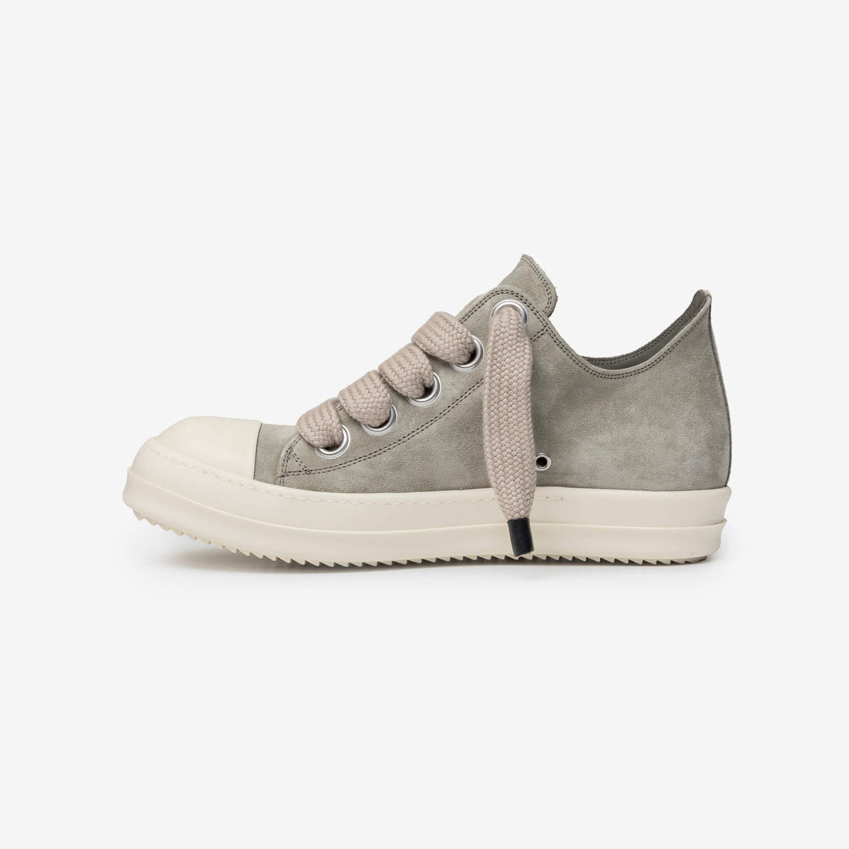 Rick Owens Jumbolace Low-Top Sneaks Dark Pearl/Milk/Milk-4