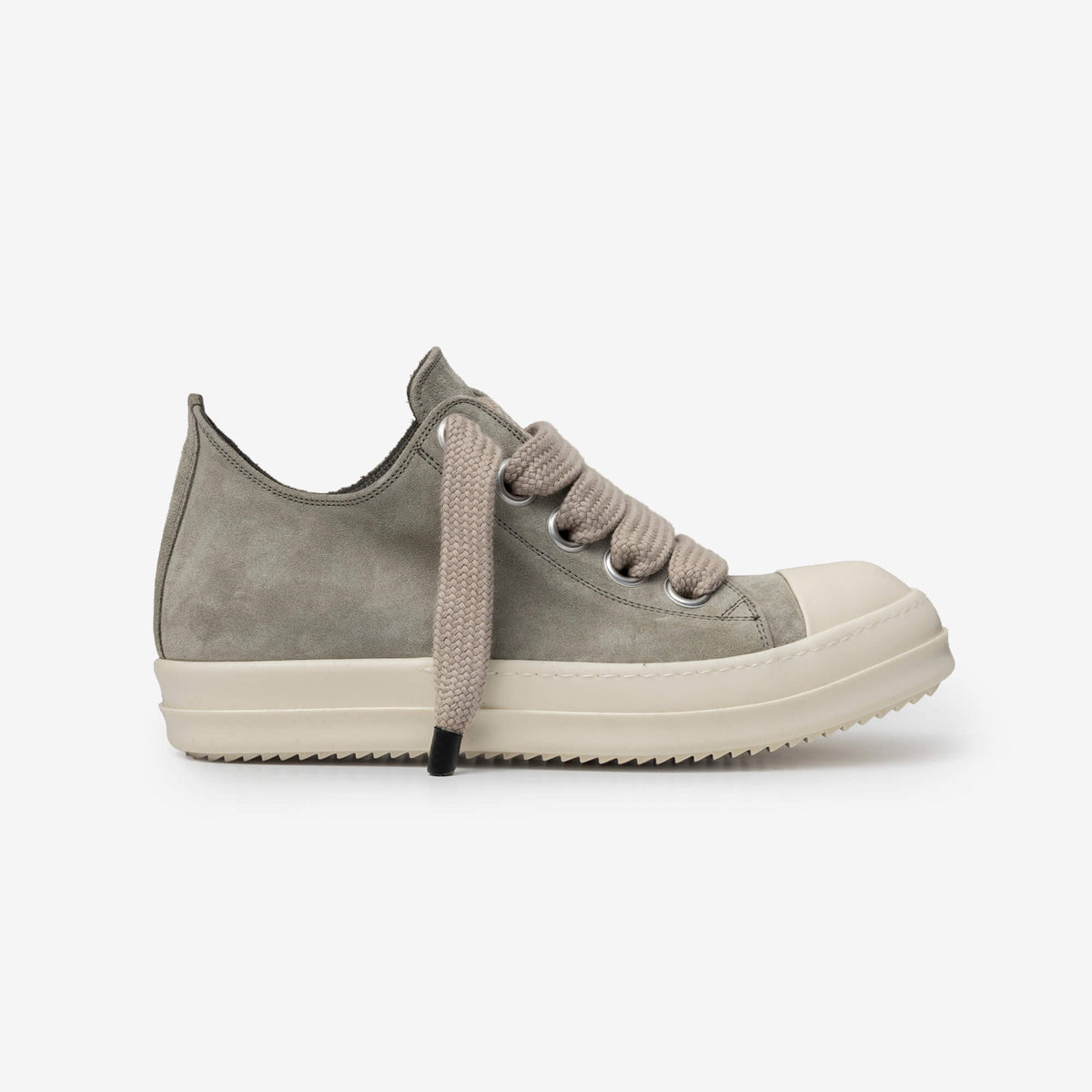 Rick Owens Jumbolace Low-Top Sneaks Dark Pearl/Milk/Milk-3