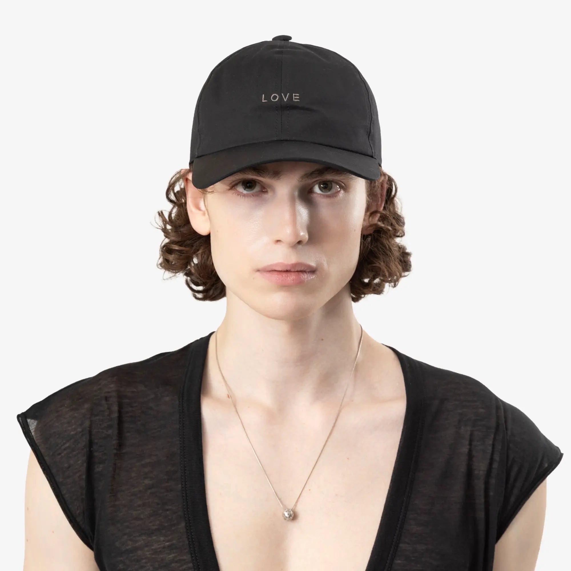 Rick Owens LOVE Baseball Cap Black - 2