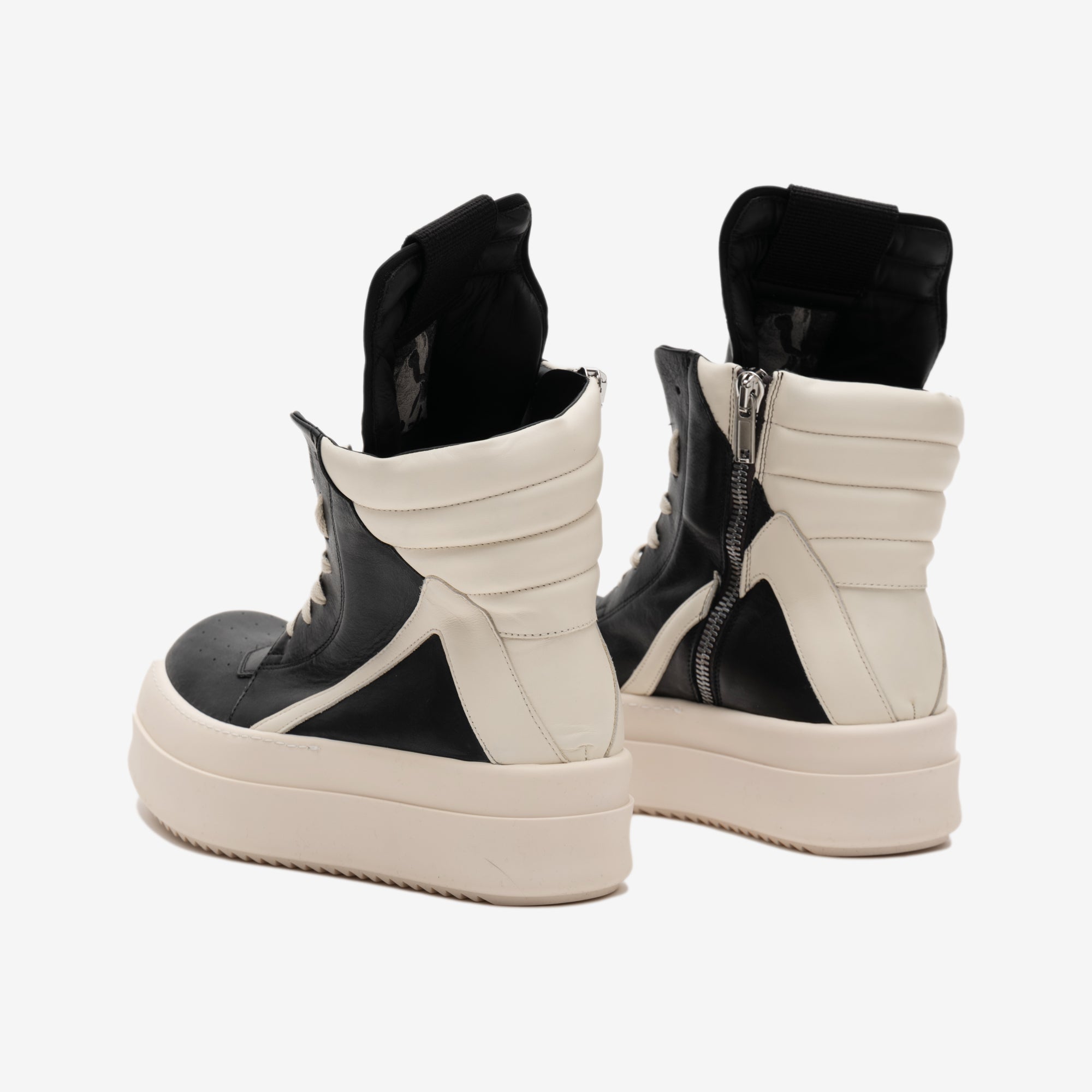 Rick Owens Mega Bumper Geobasket Black/Milk/Milk-2