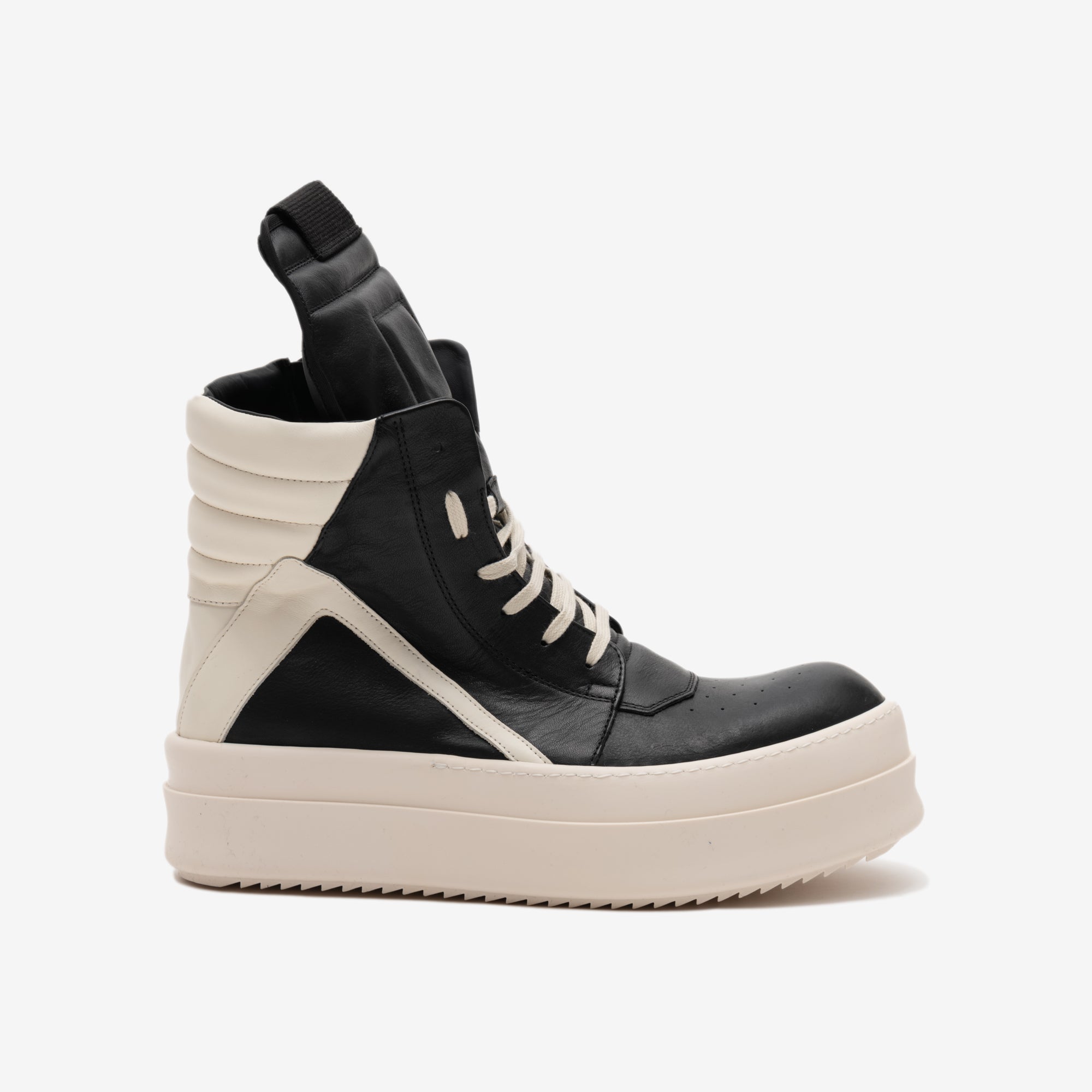 Rick Owens Mega Bumper Geobasket スニーカー Black/Milk/Milk | Feuille
