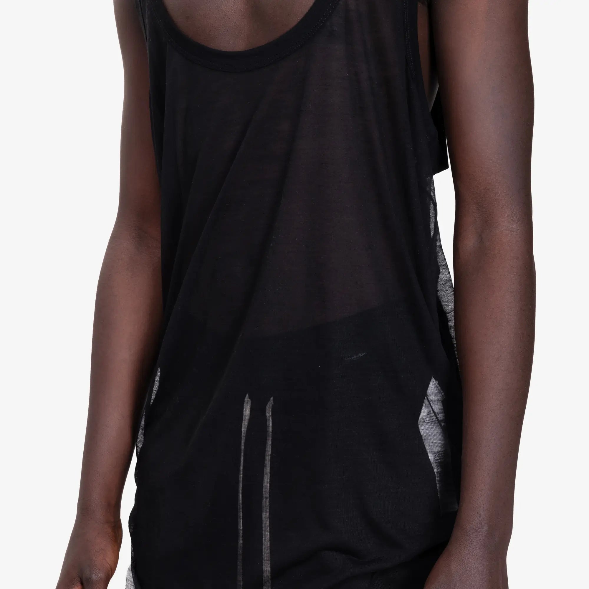 Rick Owens Pony Tank Top Black - 5