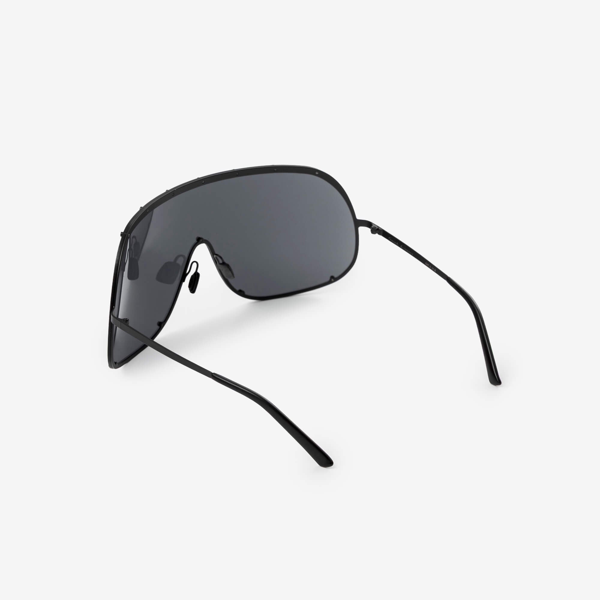 Rick Owens Shield Sunglasses Black/Black | Feuille