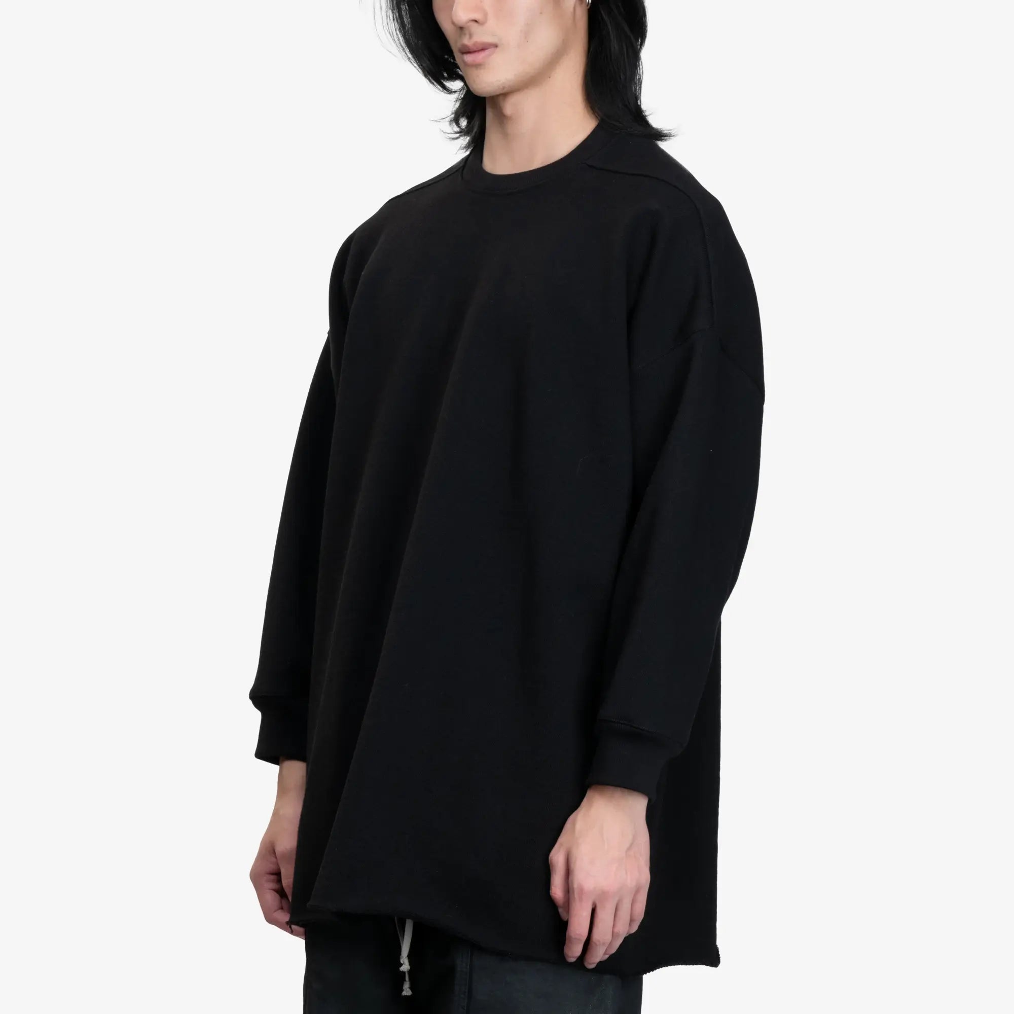 Rick Owens Tommy Long Sleeve T-Shirt Black - 3