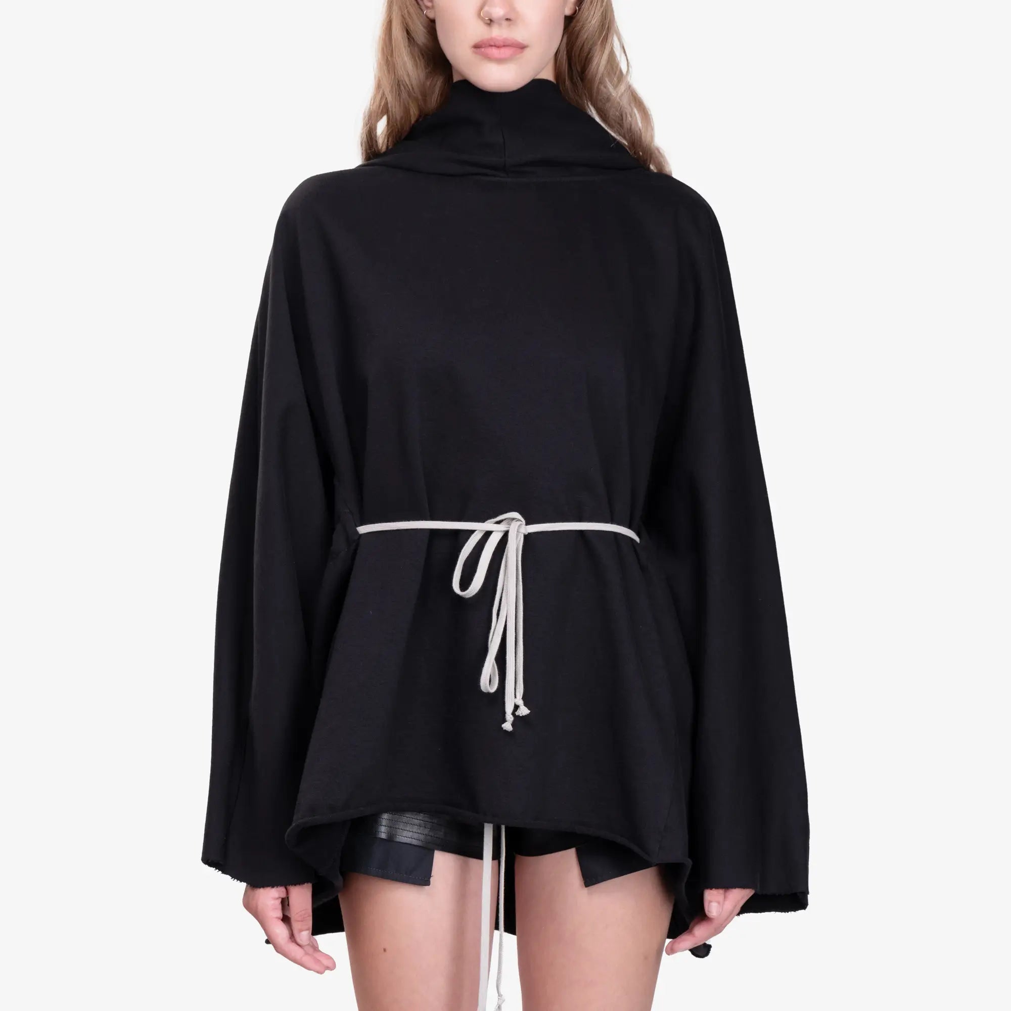 Rick Owens Unisex Hooded Tunic Black - 1