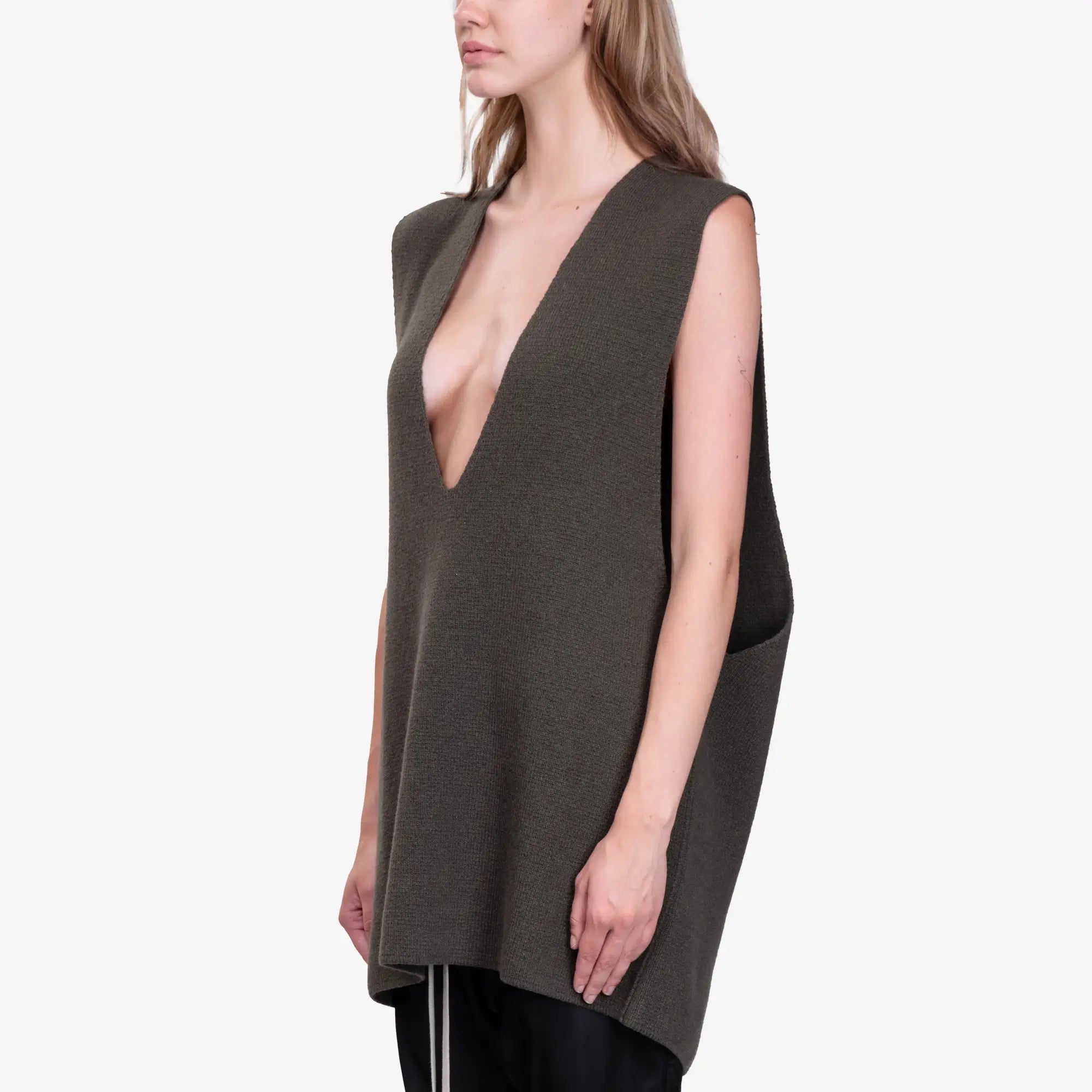 Rick Owens V - Neck Tank Top Bosco - 9