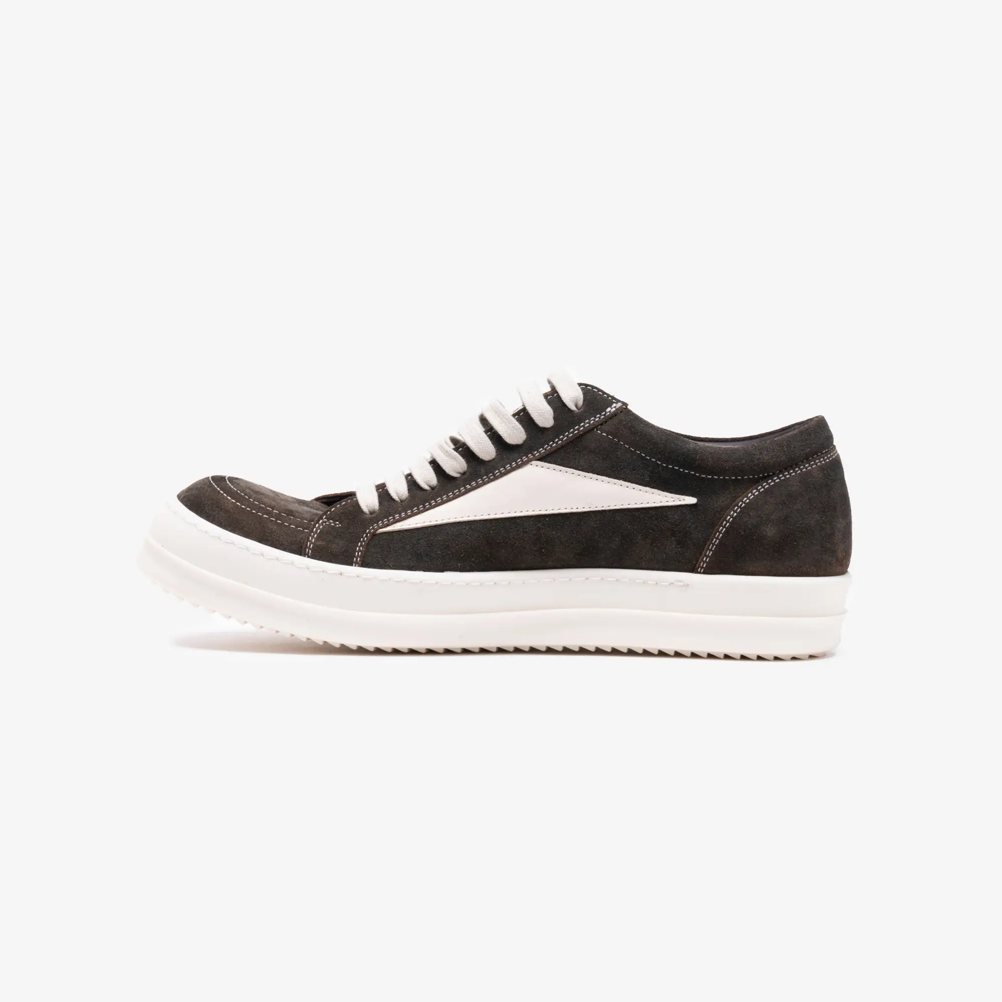 Rick Owens Vintage Leather Sneaks Indigo/Milk/Milk - 4