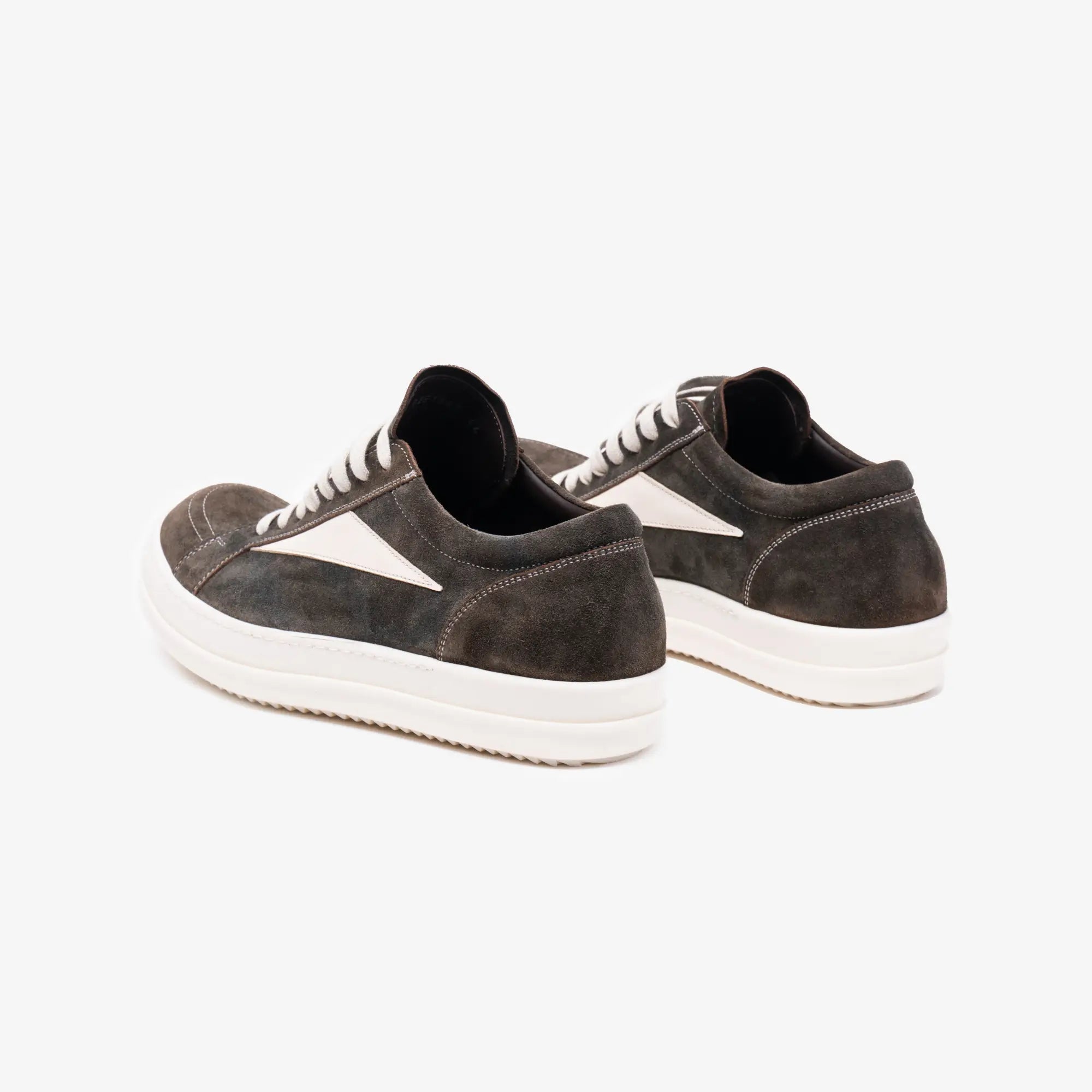 Rick Owens Vintage Leather Sneaks Indigo/Milk/Milk - 5