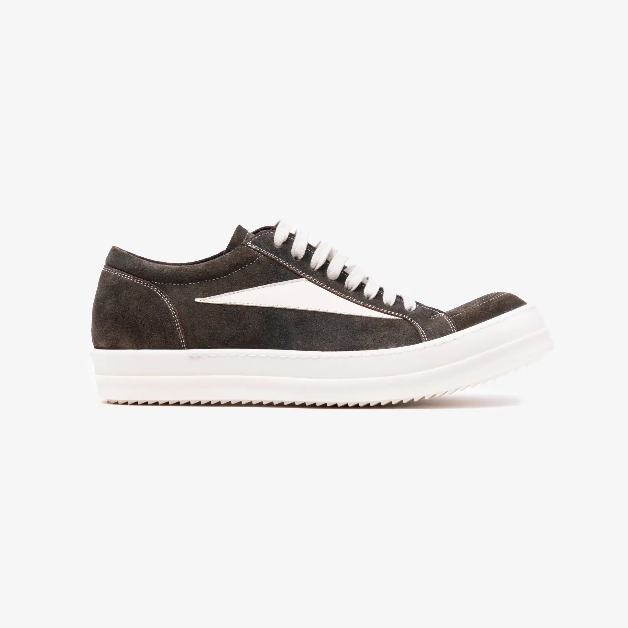 Rick Owens Vintage Leather Sneaks Indigo/Milk/Milk - 3