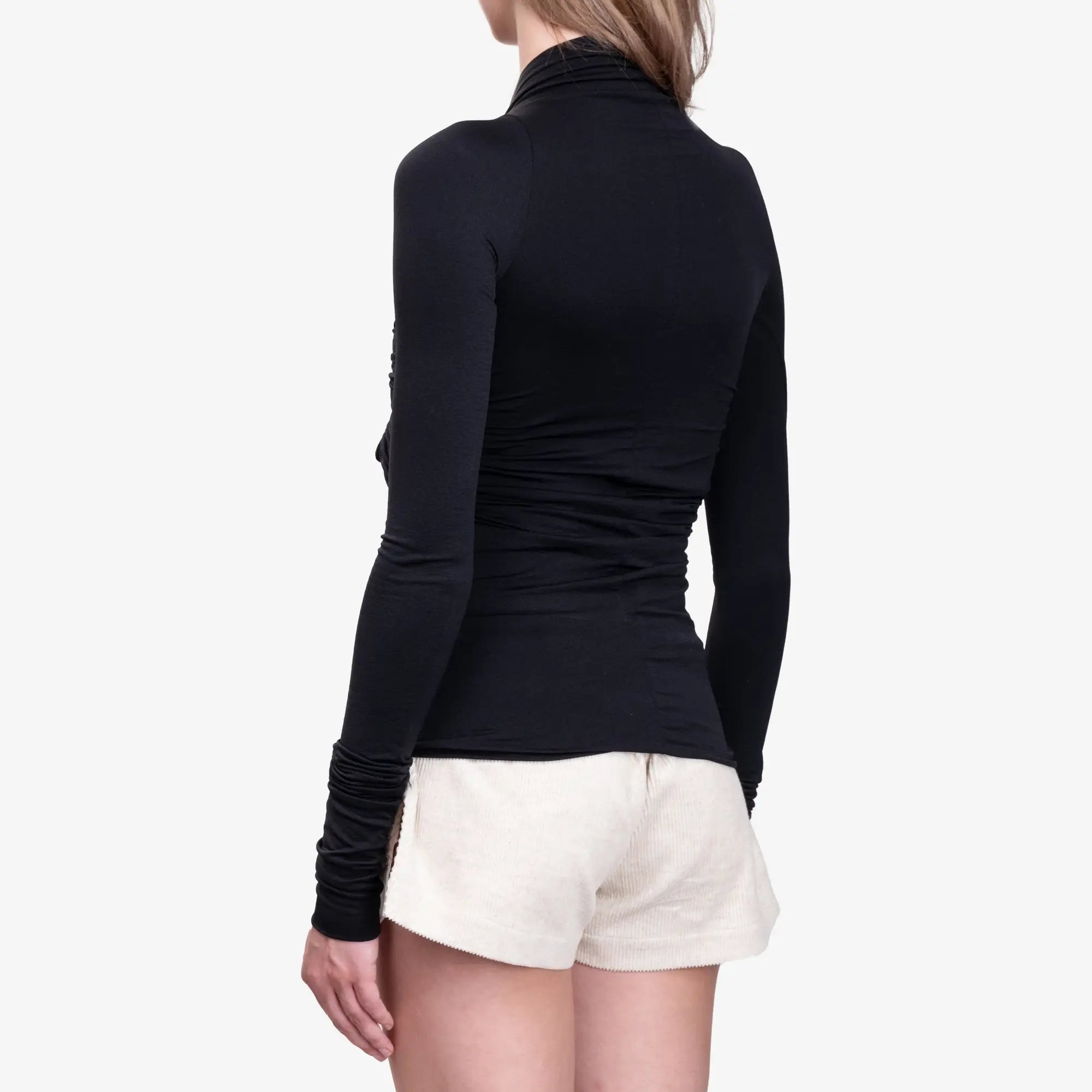 Rick Owens Womens Allanah Long Sleeve Prong Top Black - 4