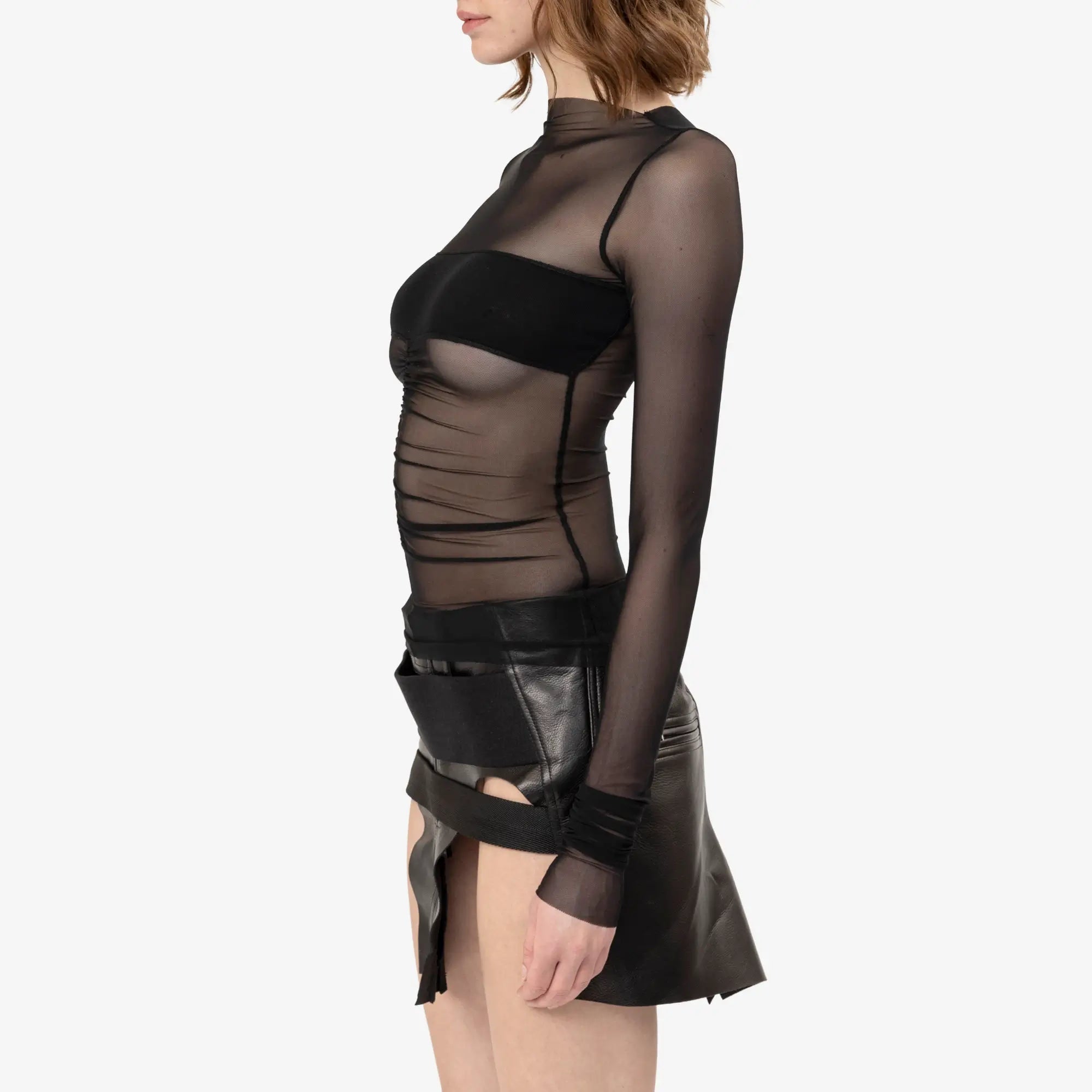 Rick Owens Womens Bandeau Top Black - 3