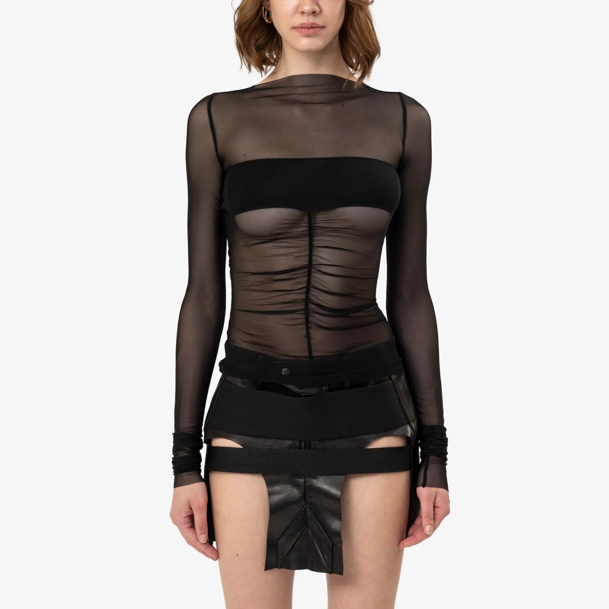 Rick Owens Womens Bandeau Top Black - 1